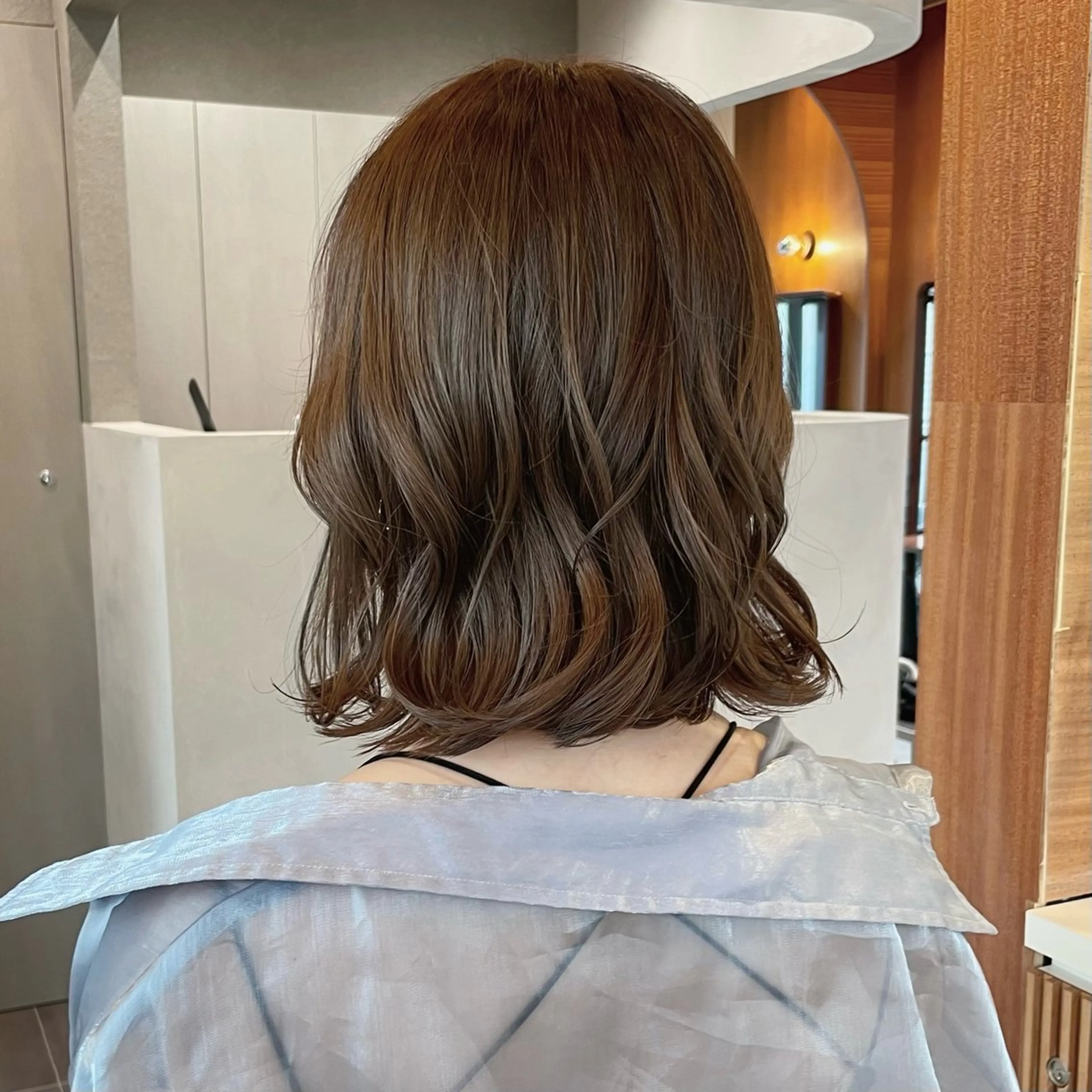 ショート カラー 切りっぱなしボブ ベージュカラー 透明感カラー ボブ トリートメント カット ヘアカラー トリートメント ボブ/縮毛矯正/ 韓国♡Natsukiのヘアスタイル