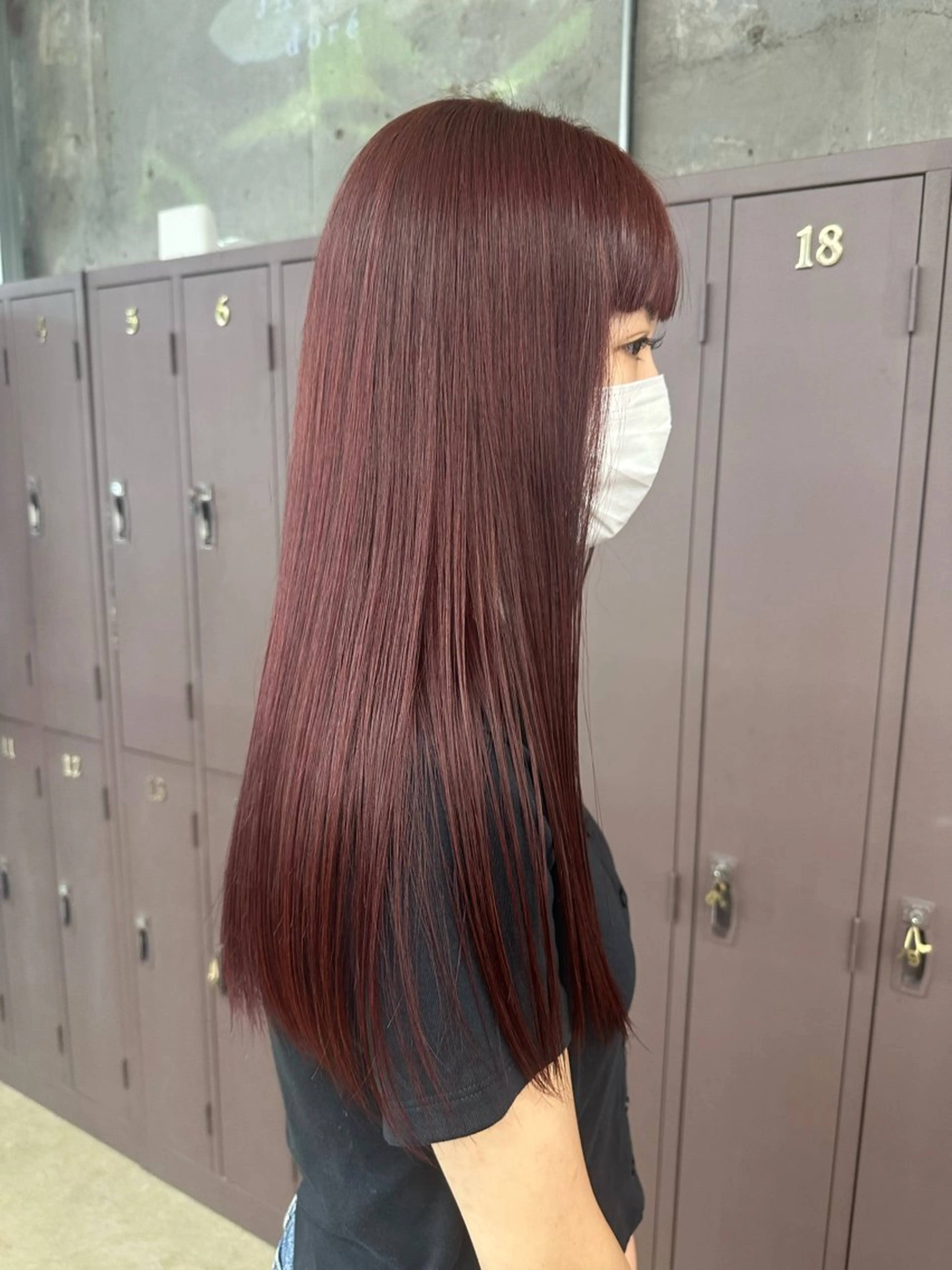 ロング カラー ヘアカラー トリートメント 岡本 舞/暖色カラーのヘアスタイル