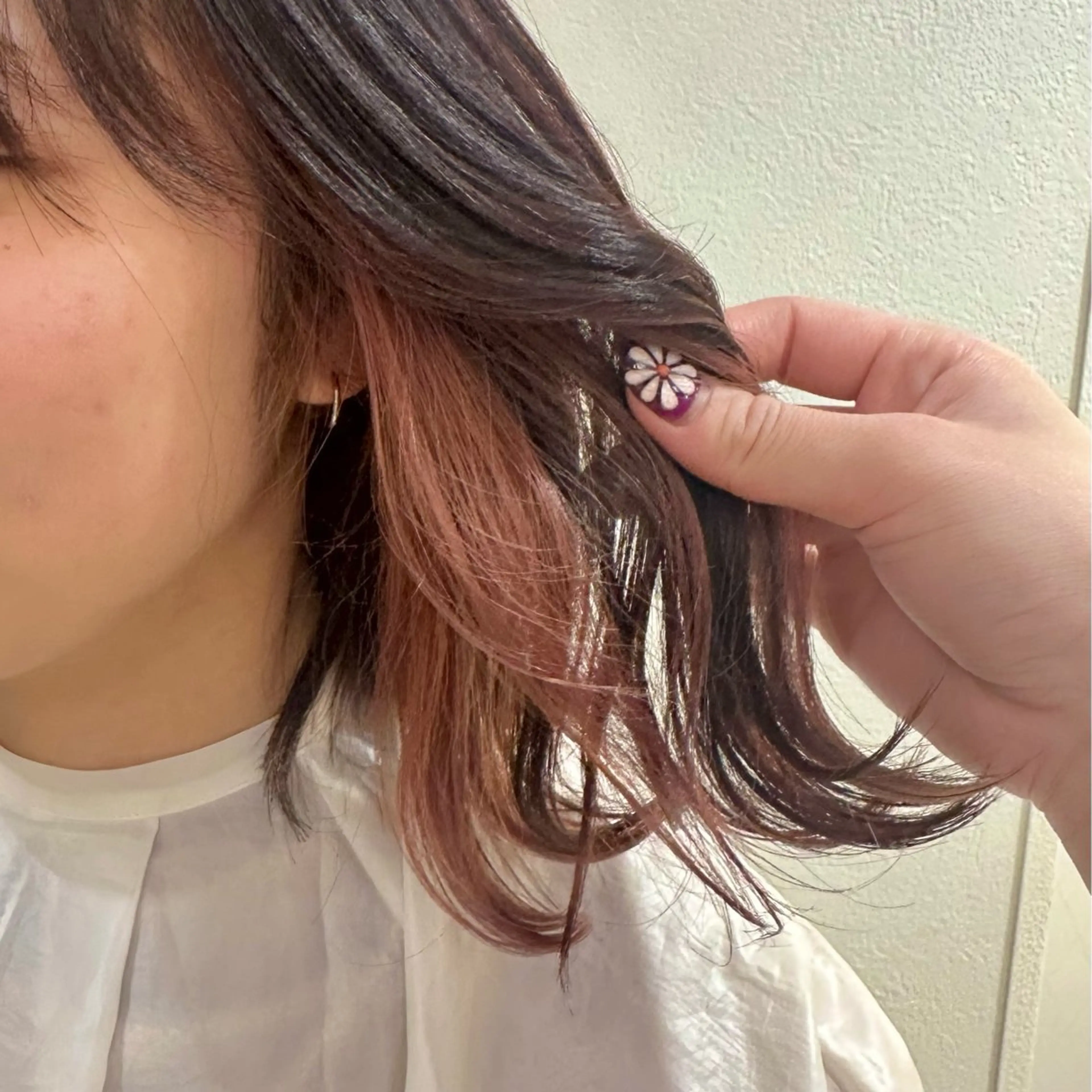 ミディアム カラー ダブルカラー インナーカラー ヘアカラー 畑中 夢のヘアスタイル