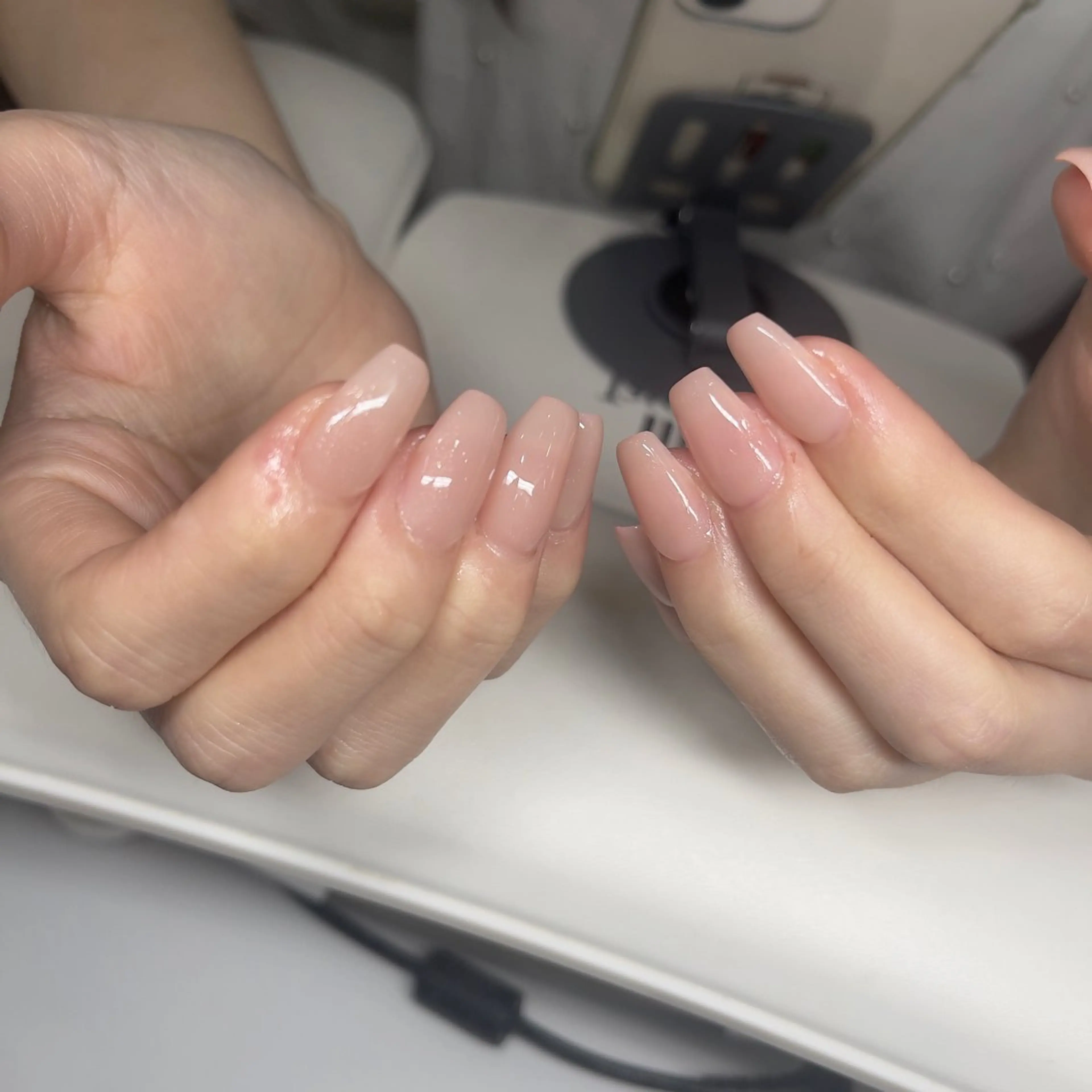モデル限定価格｜自爪｜ワンカラー or ラメ(オフ別料金1000円〜）の写真