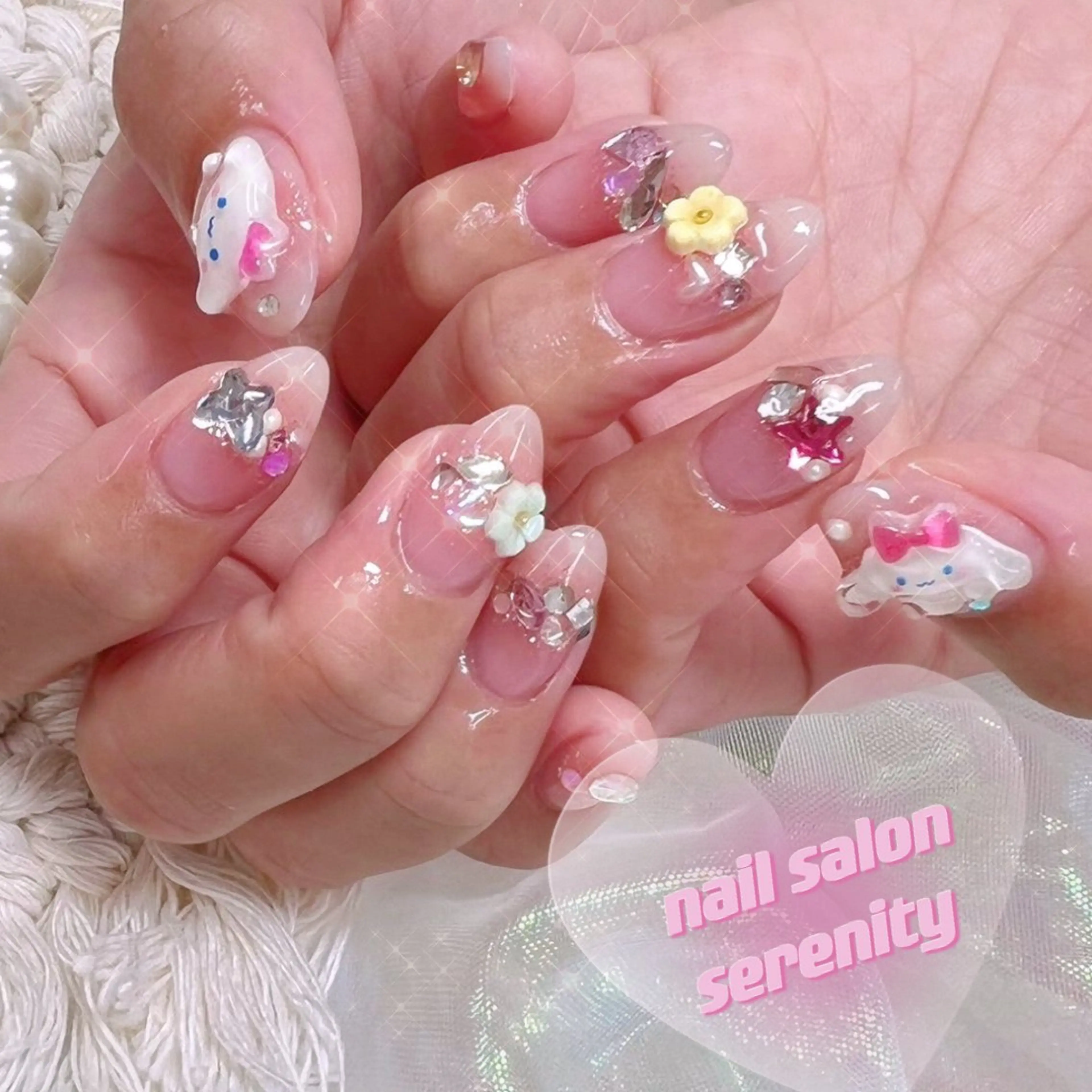 ネイル ハンドネイル ハンドケア ✨Serenity ワンホンネイルのネイルデザイン