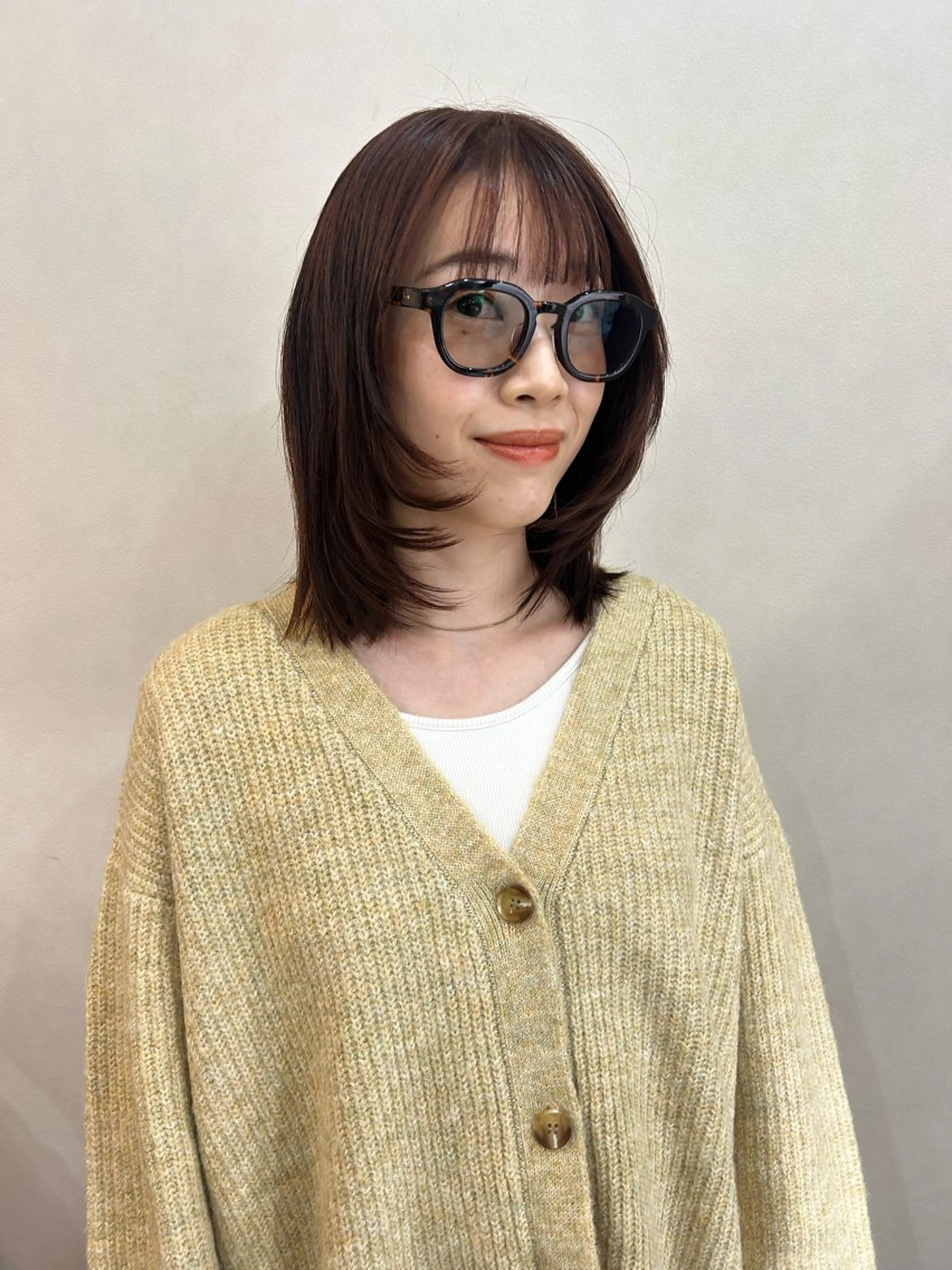 ミディアム 髪質改善 縮毛矯正 カット ヘアカラー 縮毛矯正 トリートメント ボブ/透明感カラー 🧸YUI❤️のヘアスタイル
