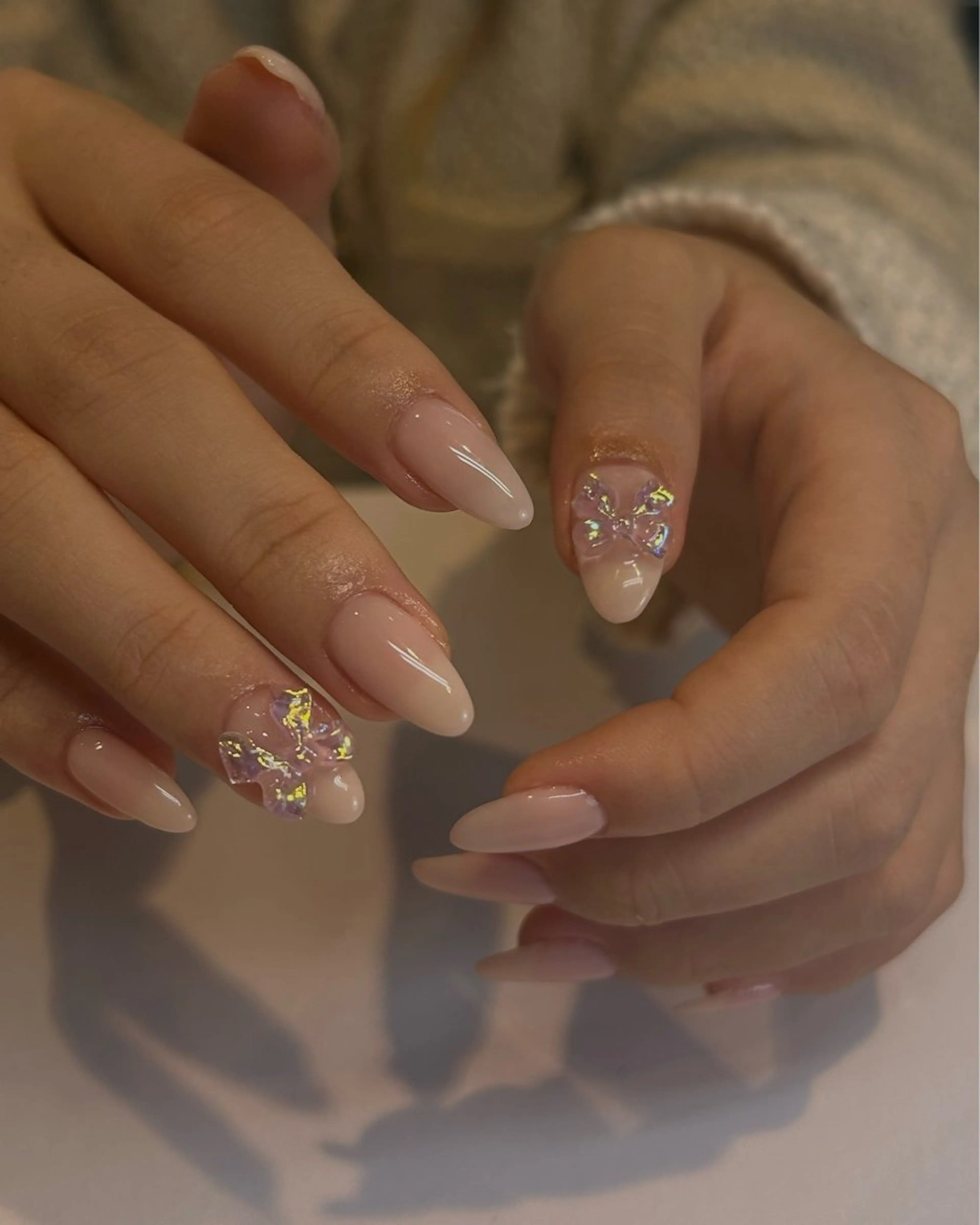 ネイル 持ち込み リボン Zen Neo 🪸YUKINE🪸のネイルデザイン