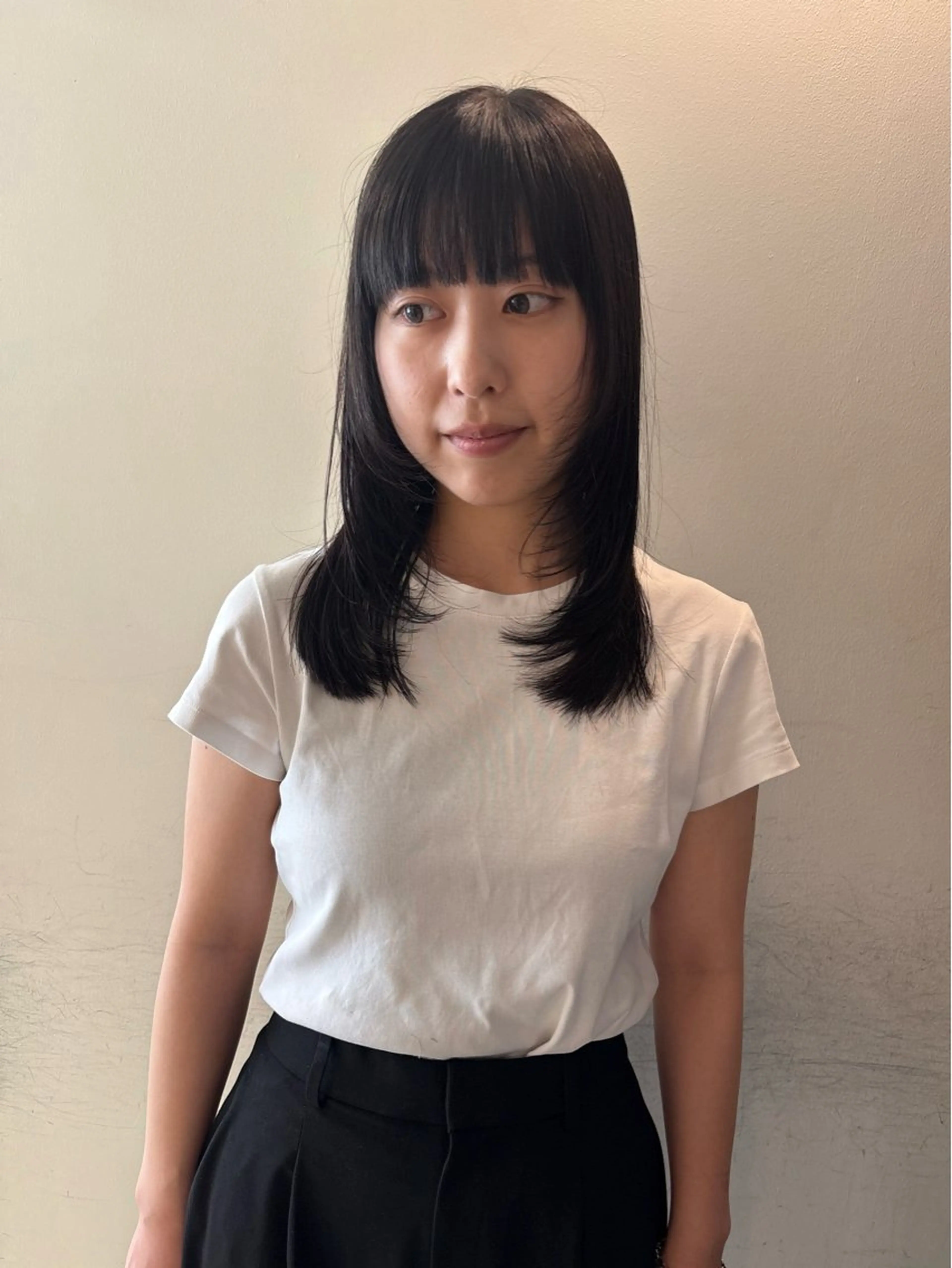 ミディアム ボブ 顔まわりレイヤー 髪質改善 レイヤーカット トリートメント カット MARI ｟津田沼駅｠のヘアスタイル