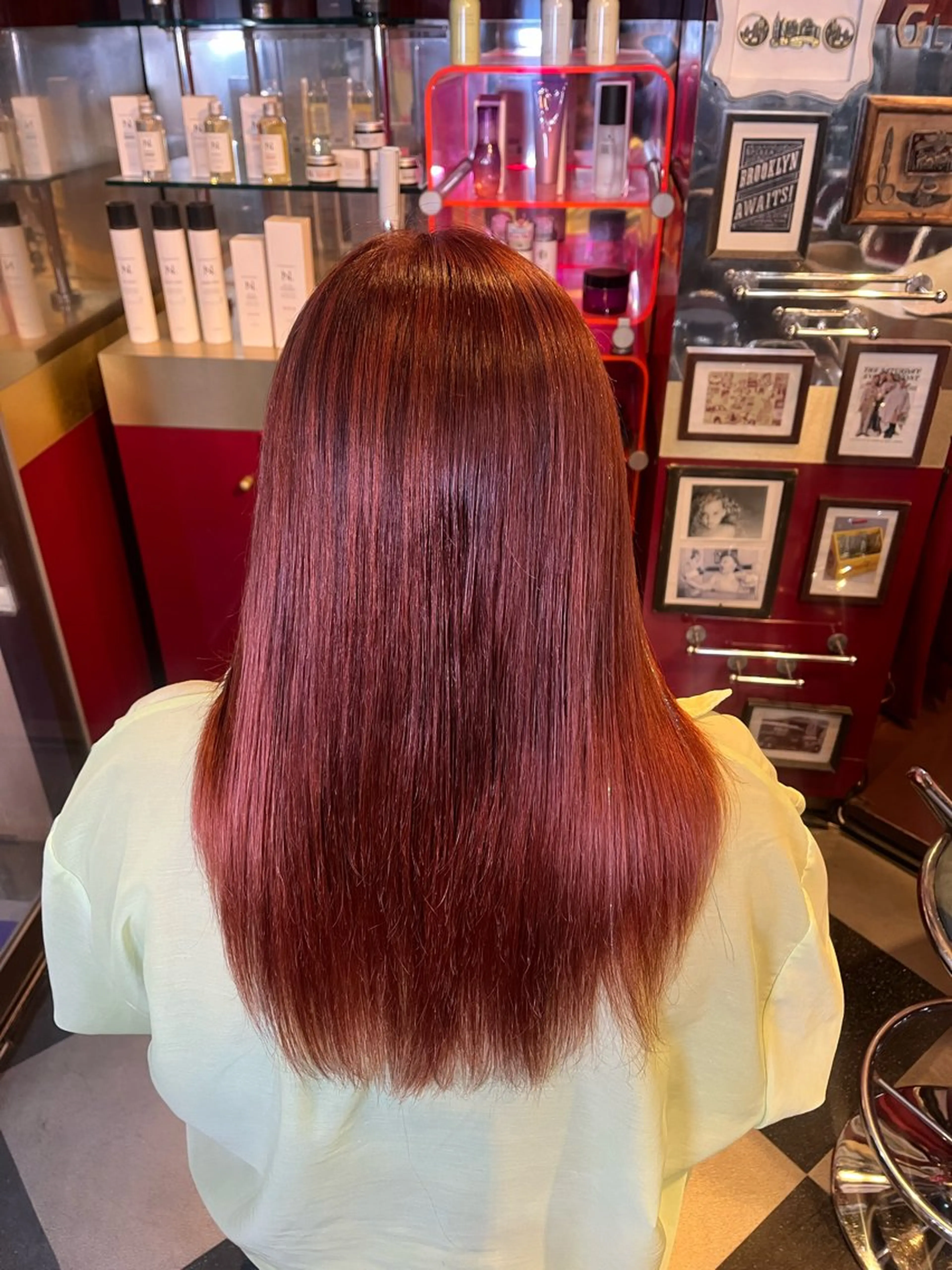 セミロング ヘアカラー デザインカラー/ コーンロウのヘアスタイル