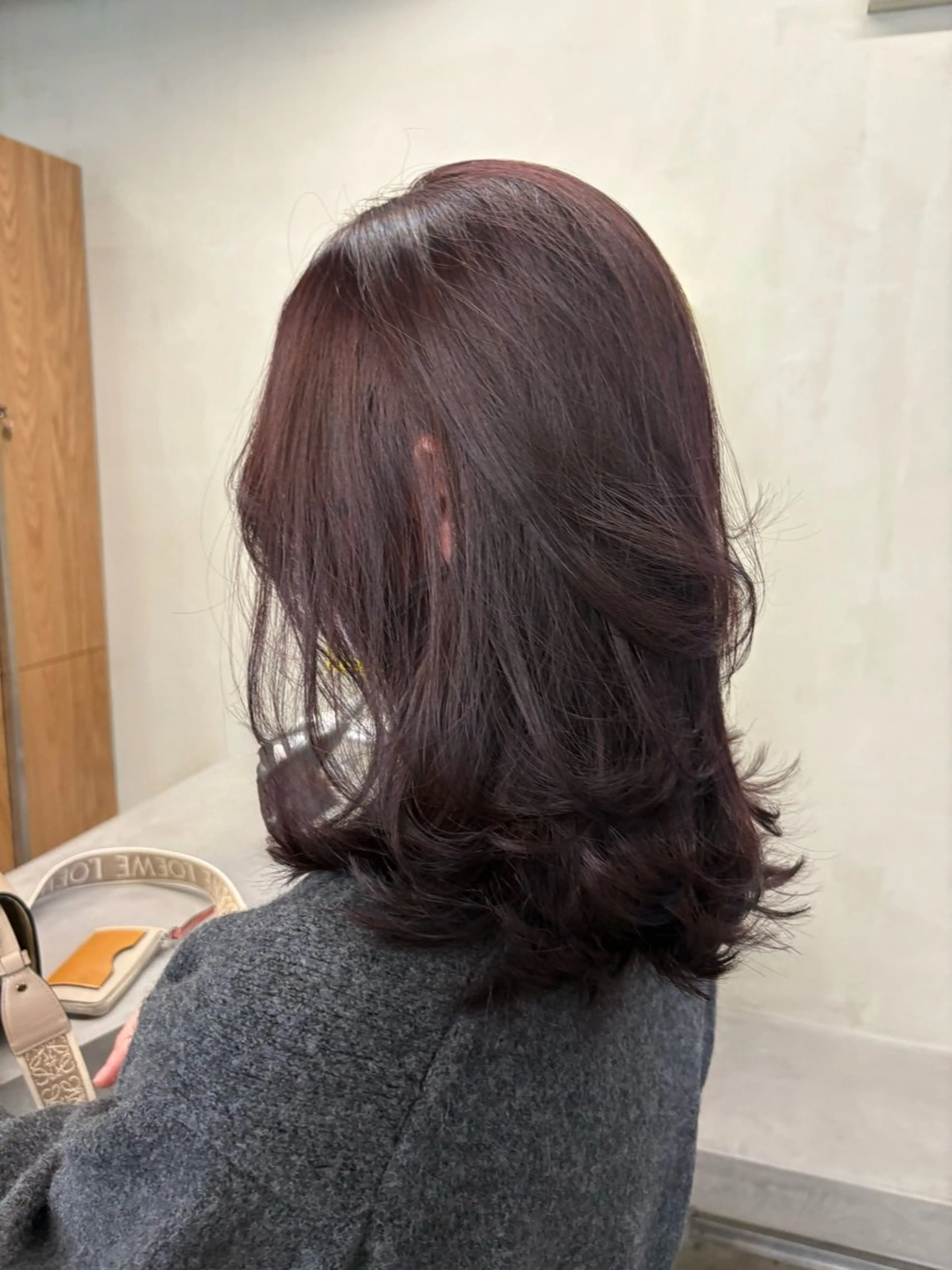 ミディアム カラー カット ヘアカラー トリートメント レイヤー/柔色 /saKiのヘアスタイル