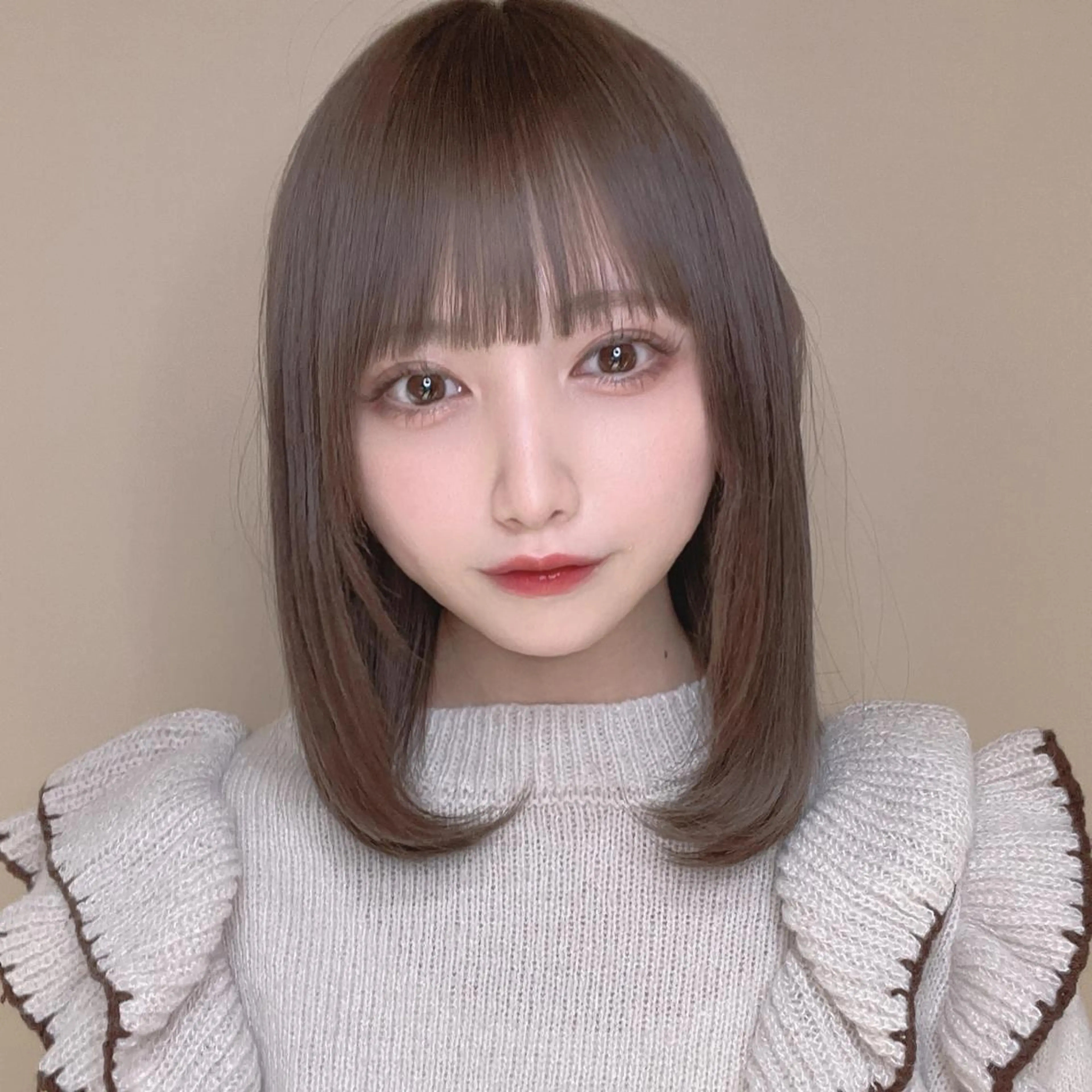 ロング カット 縮毛矯正 トリートメント 赤羽今日子/レイヤー /盛れる顔まわりのヘアスタイル