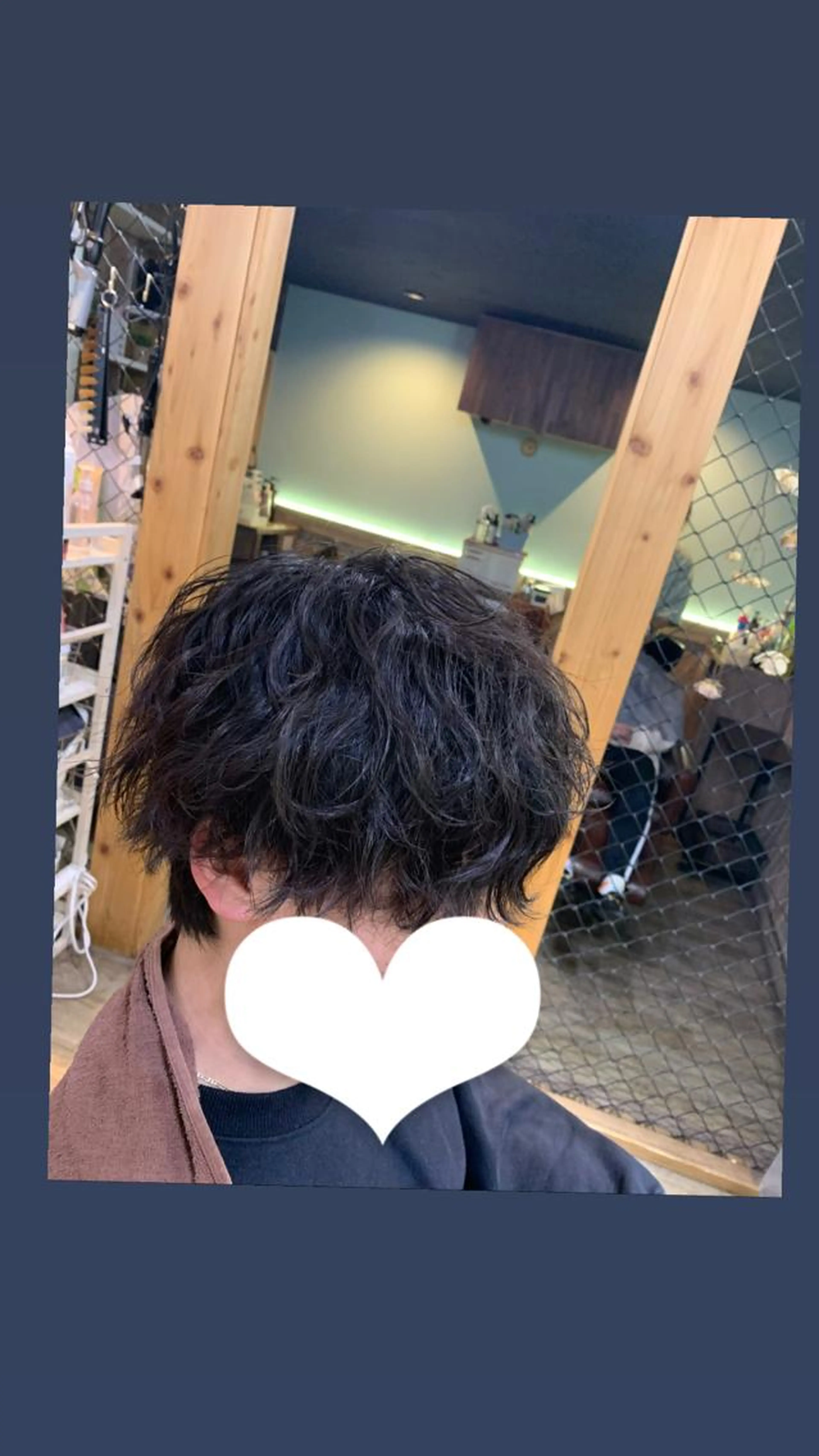 メンズ限定カットパーマモデルの写真
