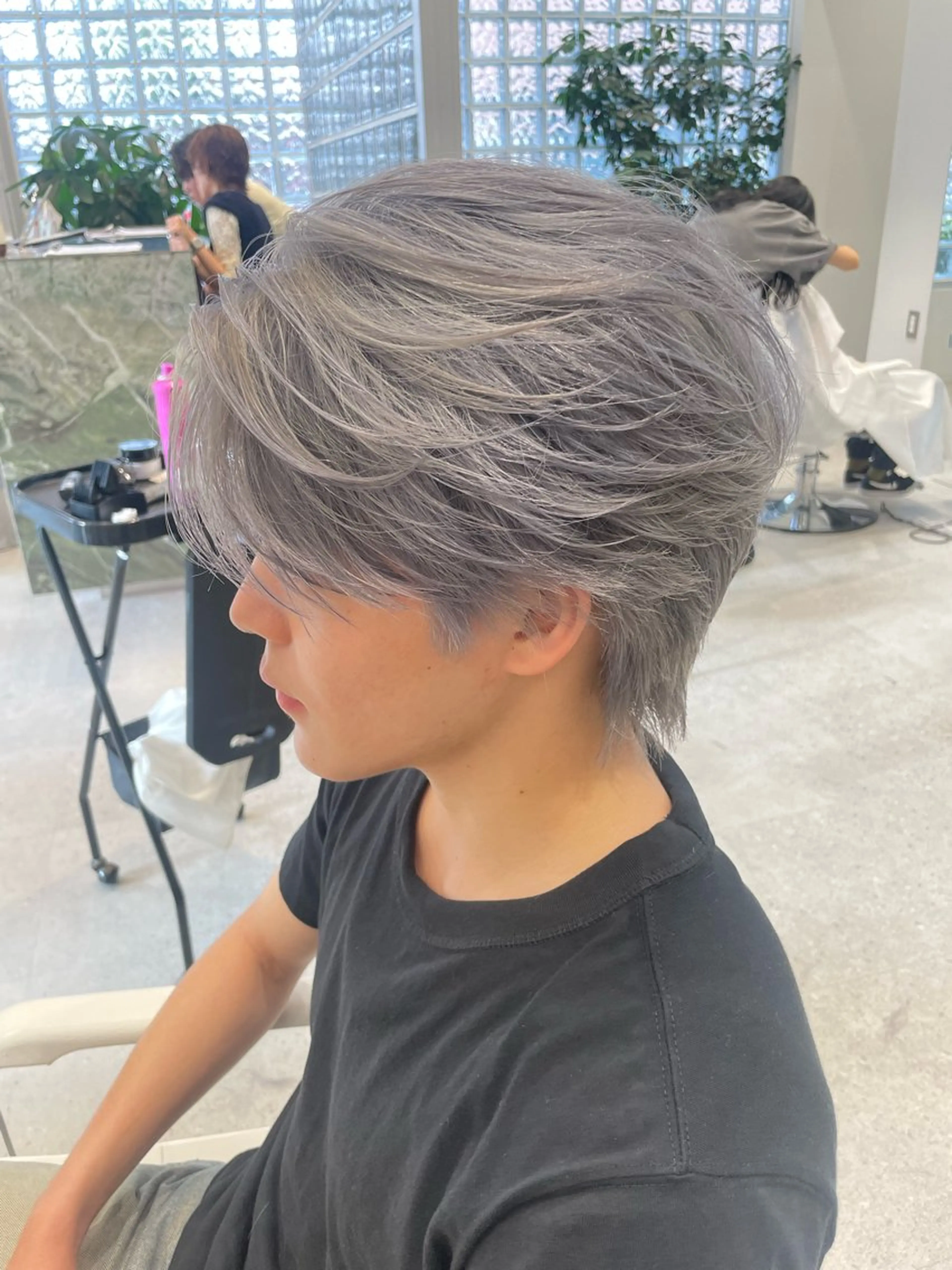 カラー メンズ シルバー ヘアカラー トリートメント カットモデル募集✂️ hikaruのヘアスタイル