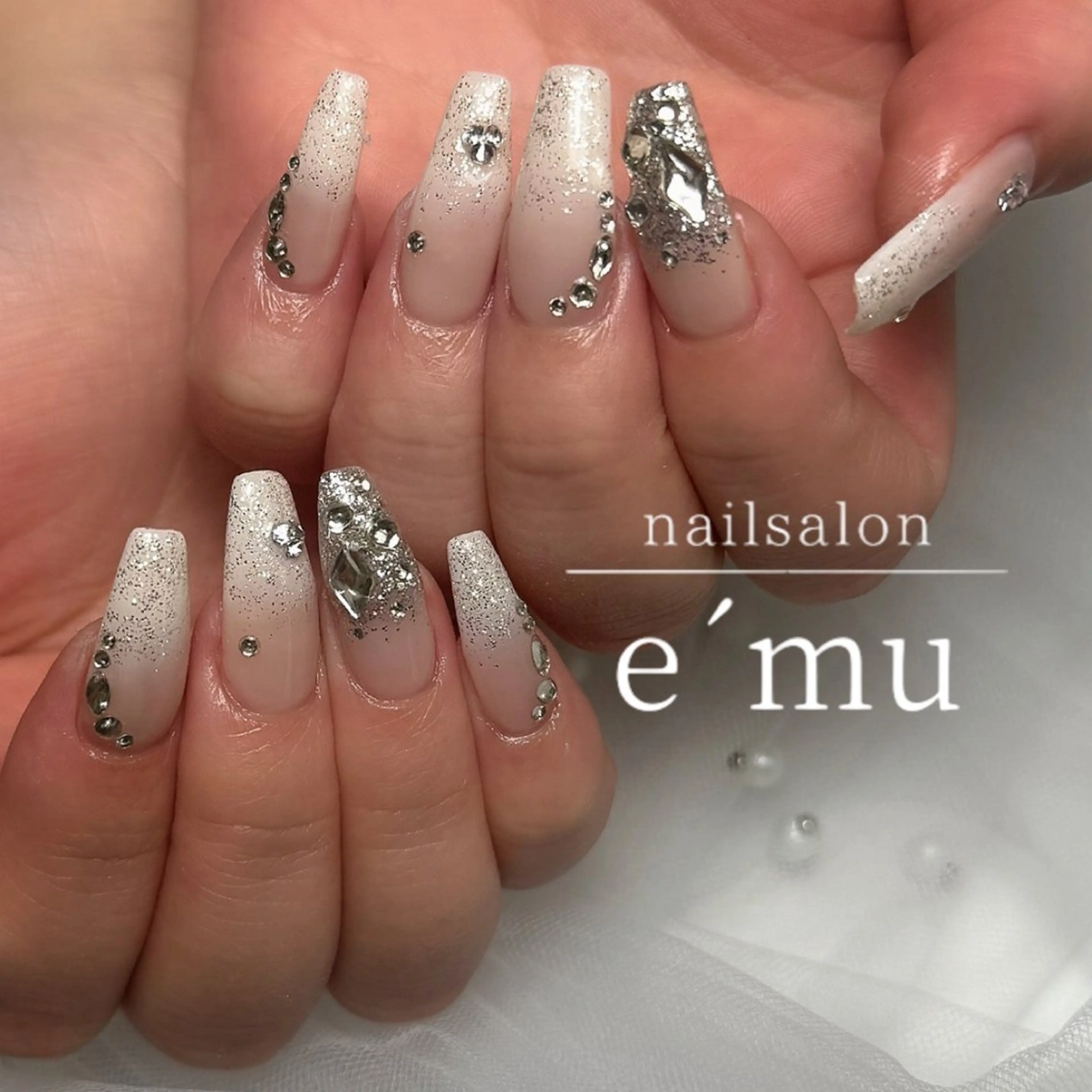 ネイル ラメ(グリッター) ハンドネイル nailsalon e´muのネイルデザイン