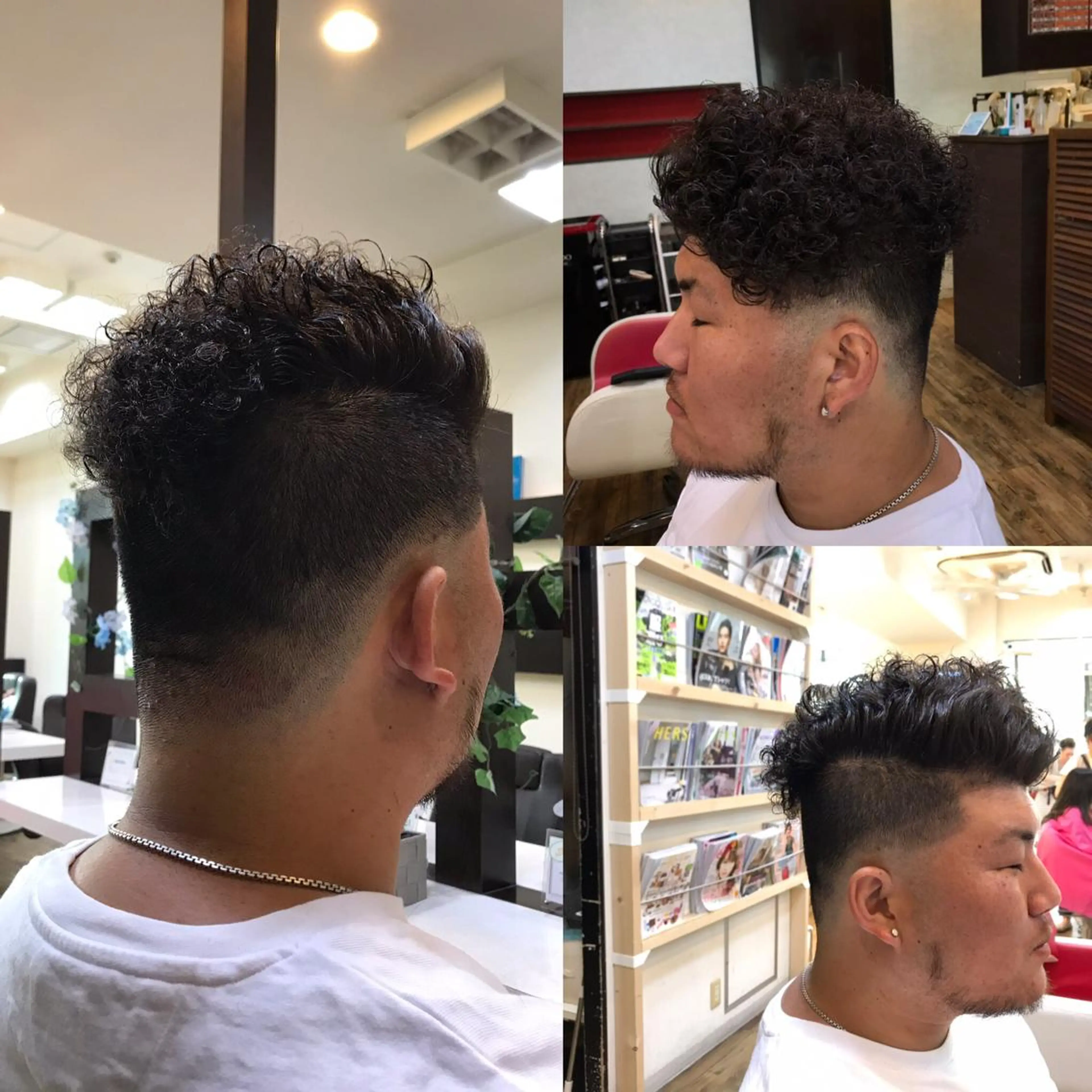 ショート パーマ メンズ フェードカット メンズパーマ 赤羽、髪質改善サロン 吉野リョウスケのヘアスタイル