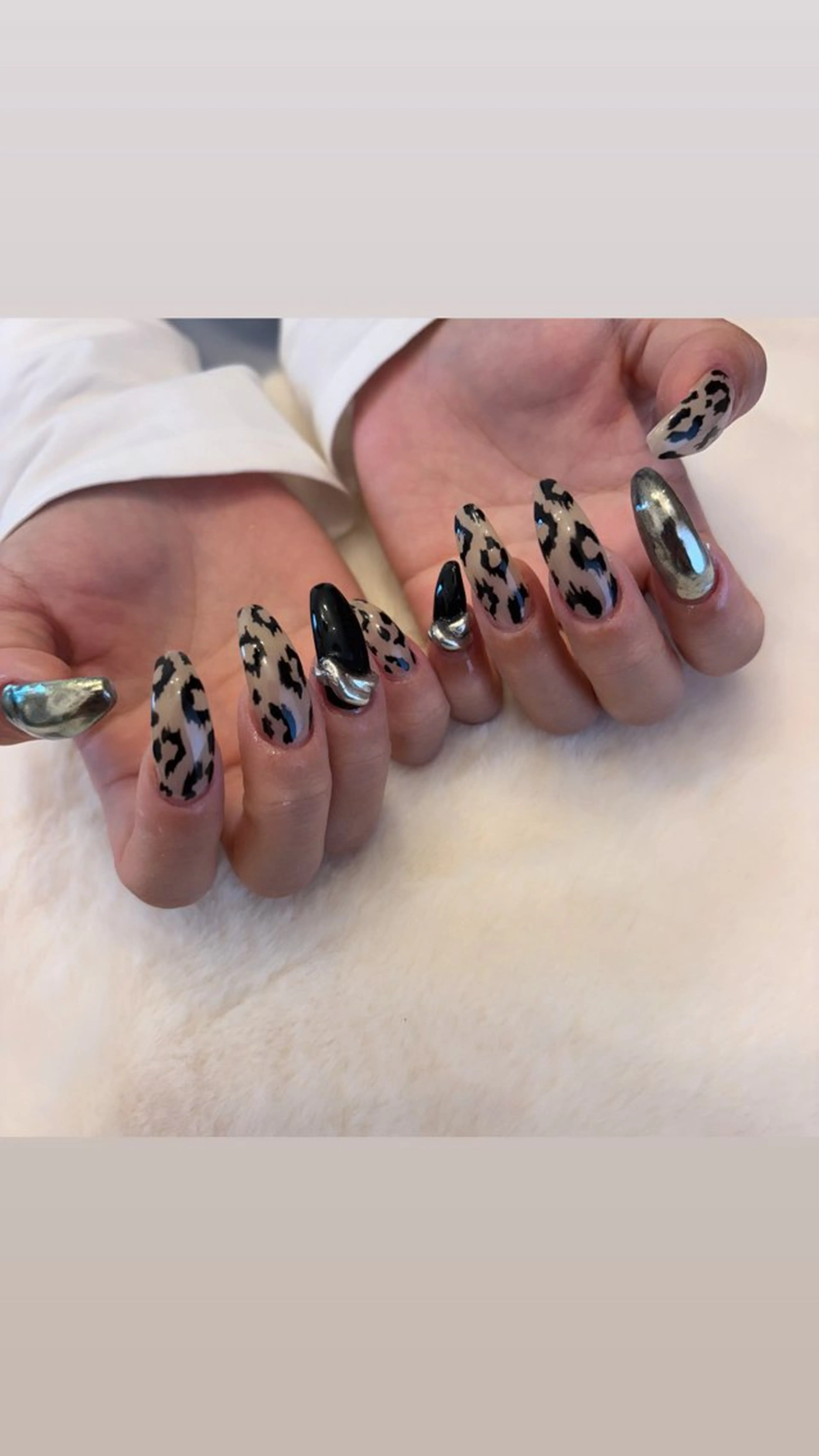 ネイル アニマル柄 ハンドネイル Sea  nail by emaのネイルデザイン