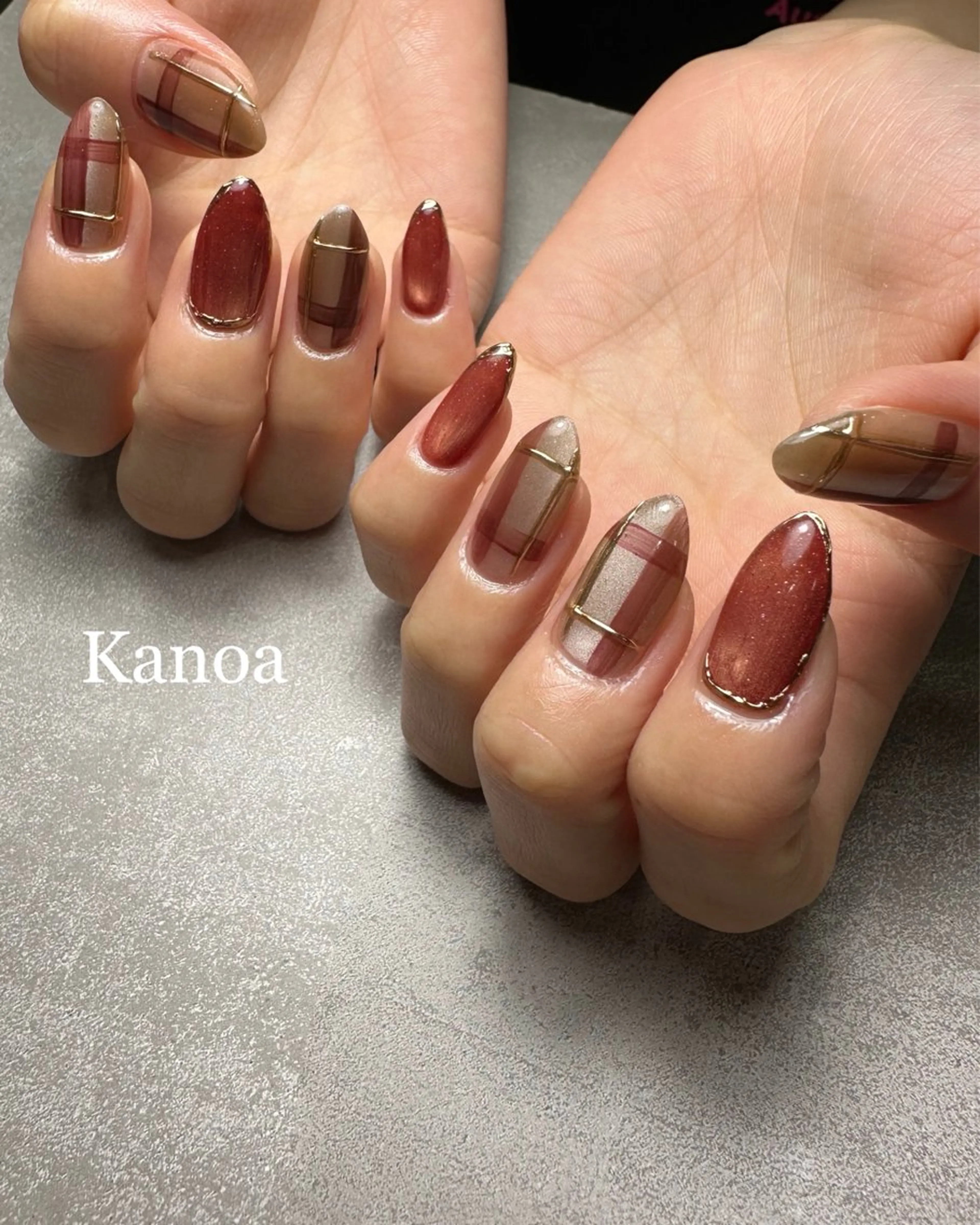 ネイル マグネットネイル ハンドネイル megu_ kanoanailのネイルデザイン