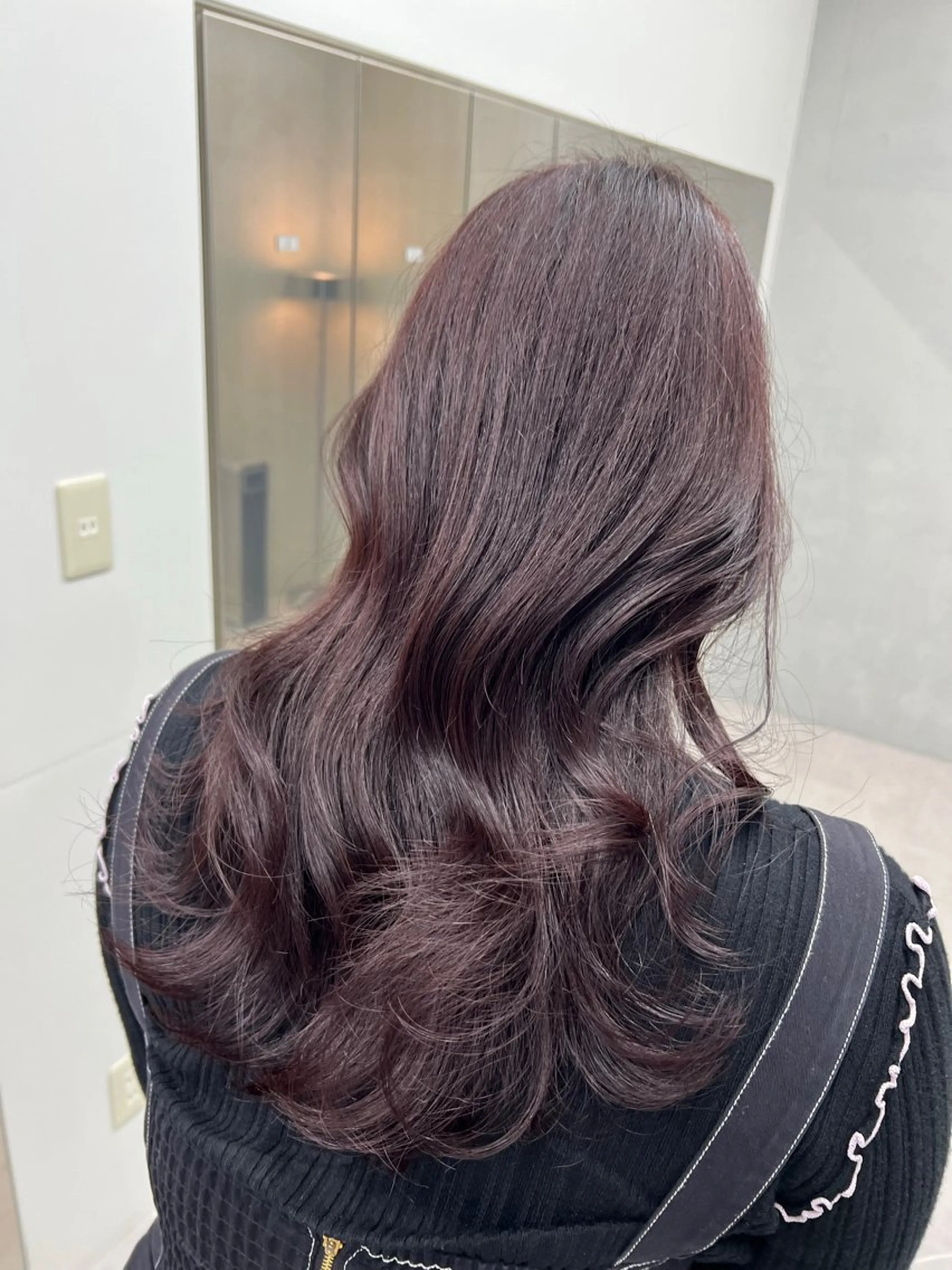 ロング カラー ラベンダーカラー ラベンダーピンク ピンクカラー 吉田 夢のヘアスタイル