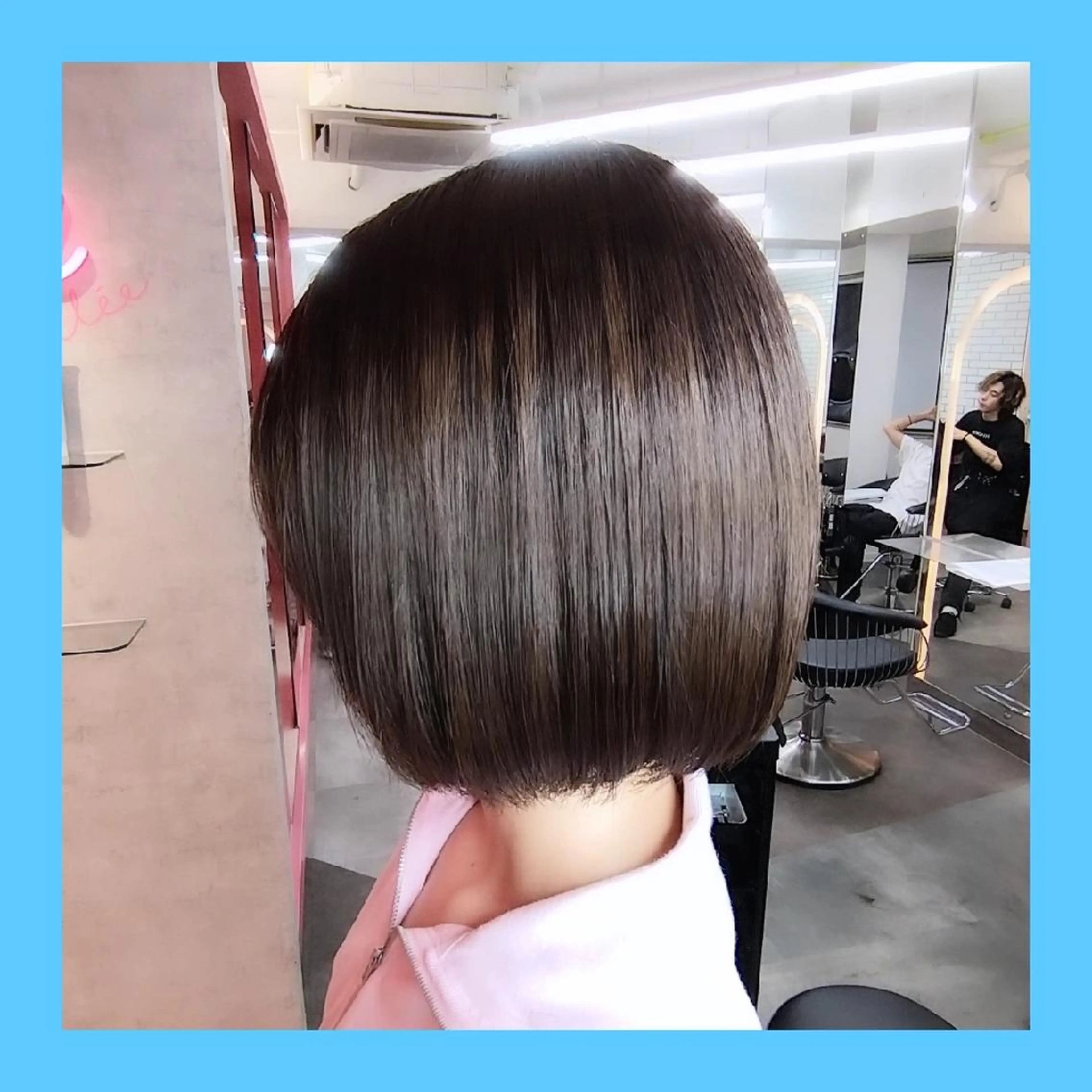 ショート カラー 切りっぱなしボブ ベージュカラー 黒髪 ブリーチ ブロンド カット ヘアカラー 縮毛矯正 トリートメント ボブ/韓国ヘア/縮毛 /髪質改善💠翔平のヘアスタイル