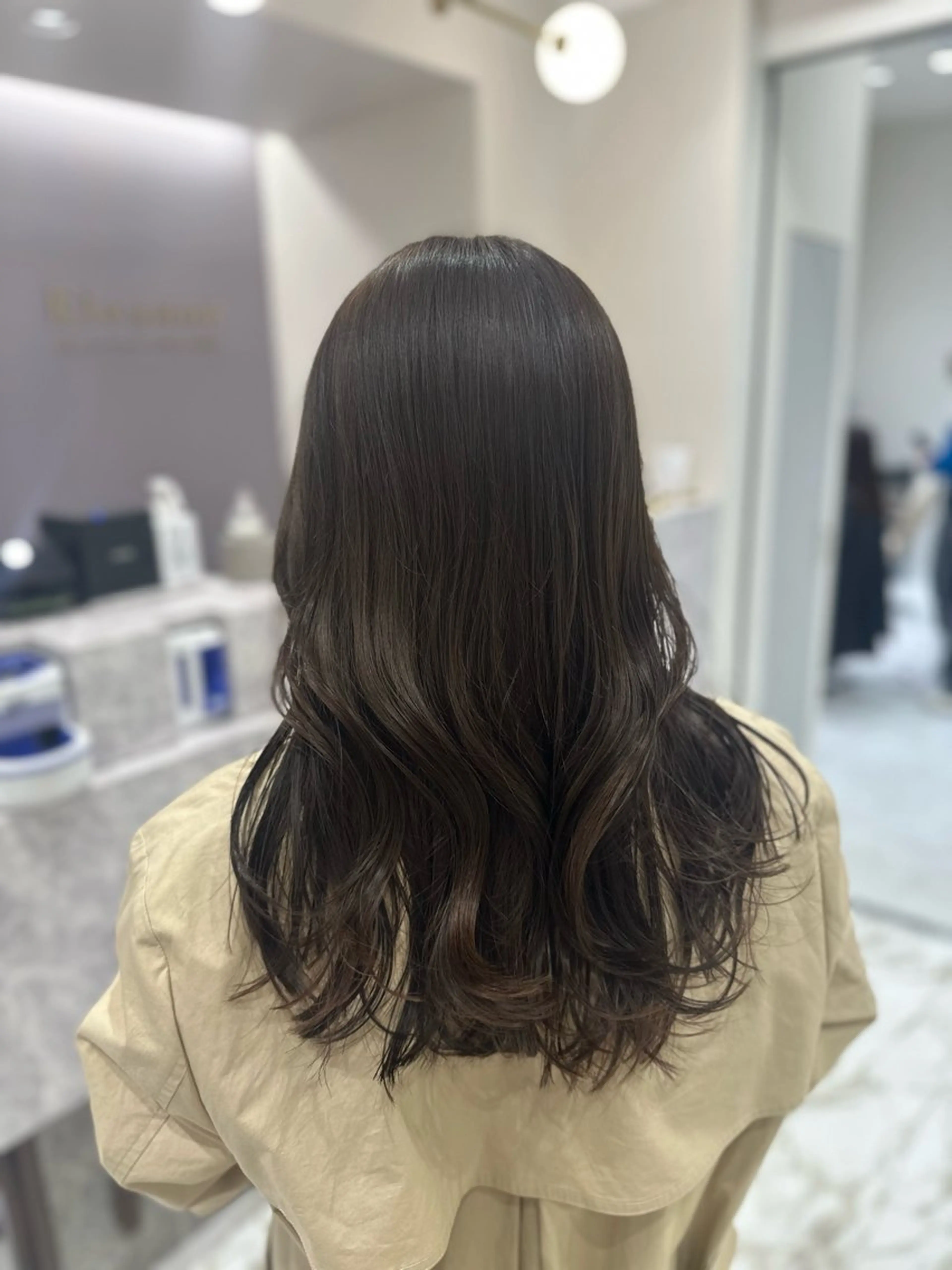ロング カラー カット ヘアカラー トリートメント 韓国レイヤー✨ yasuko銀座のヘアスタイル
