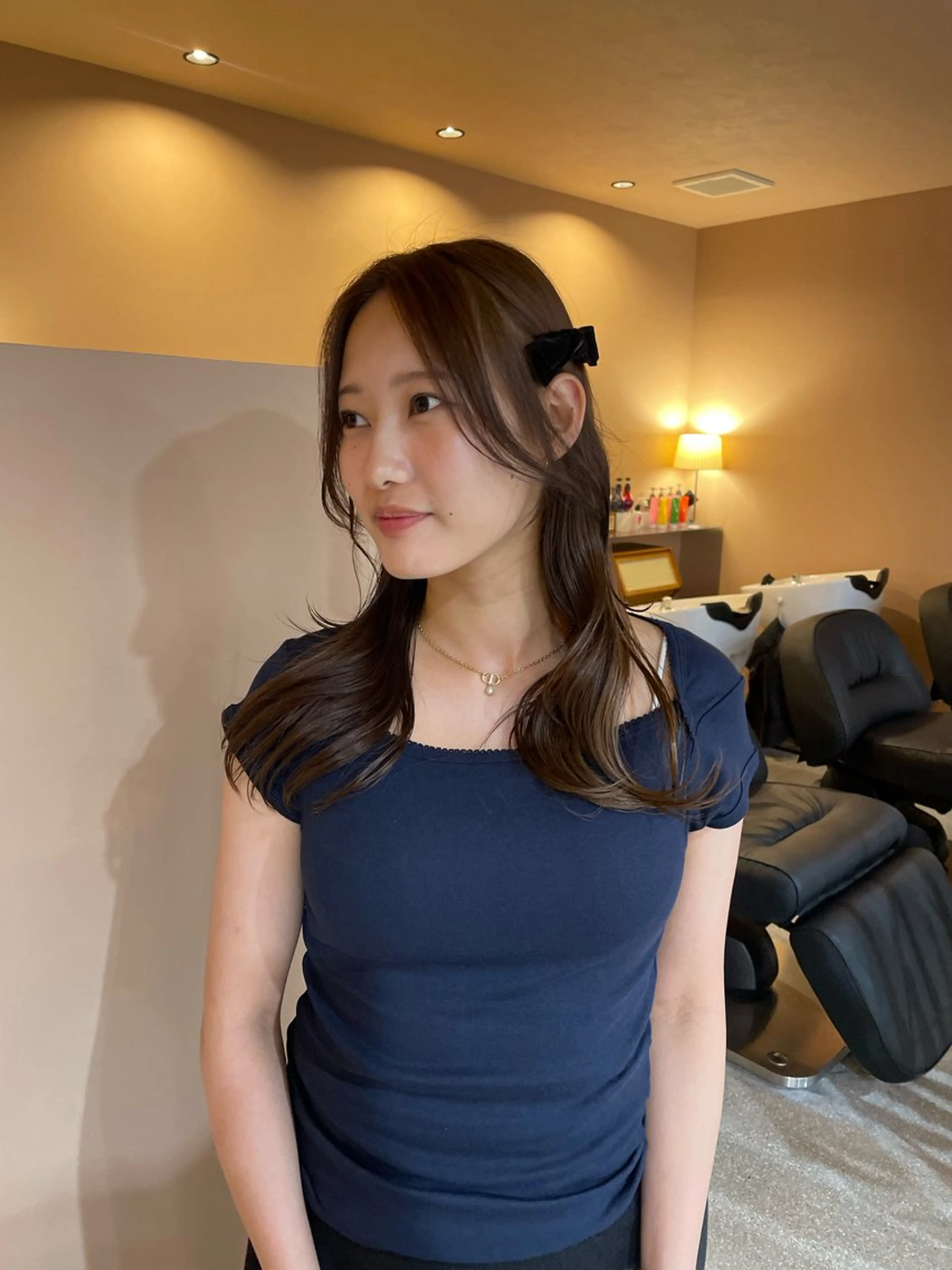 セミロング 松室 伶奈 パーマモデル募集中のヘアスタイル