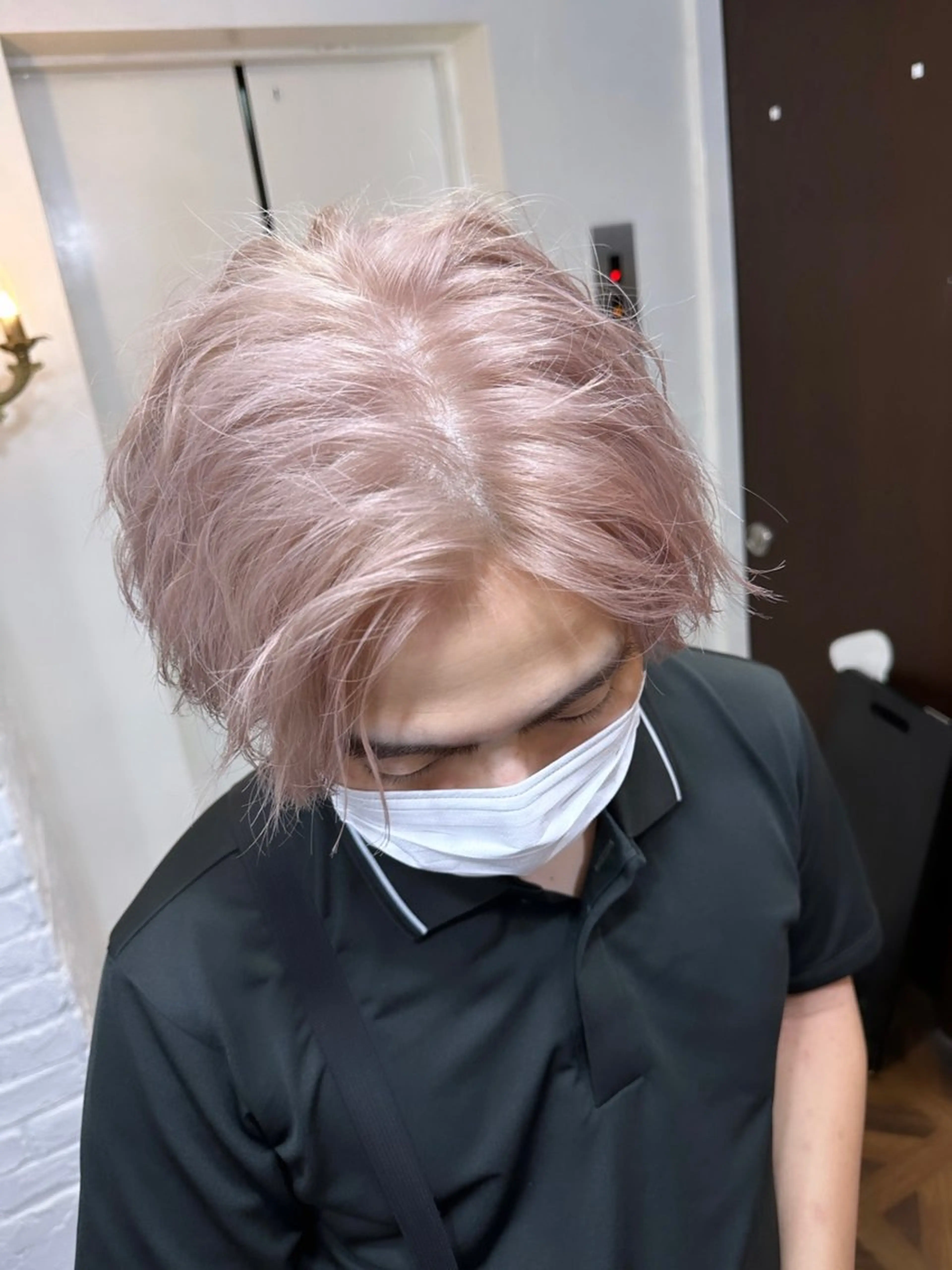 ショート カラー ヘアアレンジ ブリーチ ケアブリーチ ダブルカラー イヤリングカラー ハイトーンカラー カット ヘアカラー トリートメント 心斎橋ダブルカラー ボブ/レイヤーのヘアスタイル