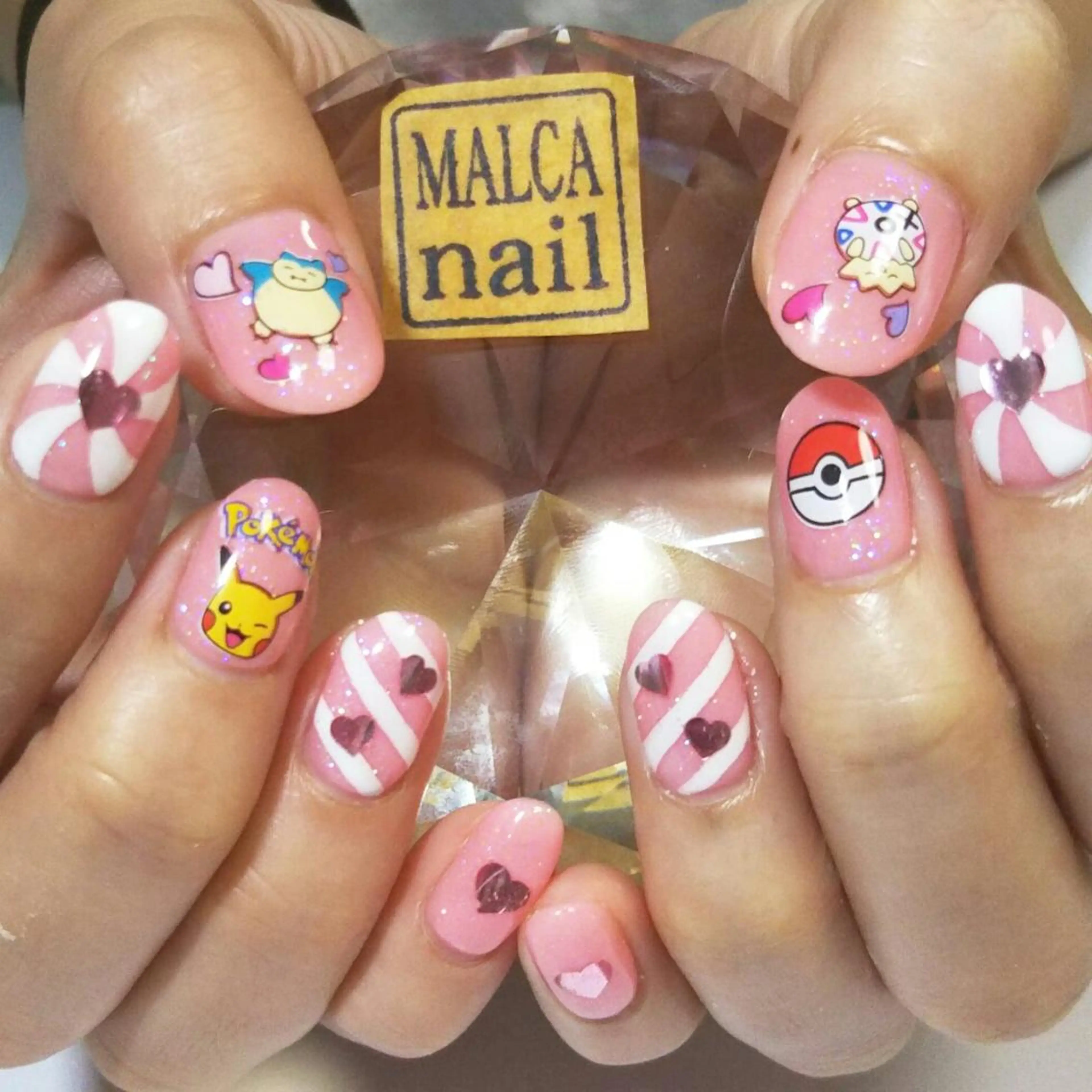 セミロング ヘアアレンジ パーマ ネイル キッズ マツエク・マツパ MALCAnail(マルカネイル)所属・荒木 莉奈のネイルデザイン