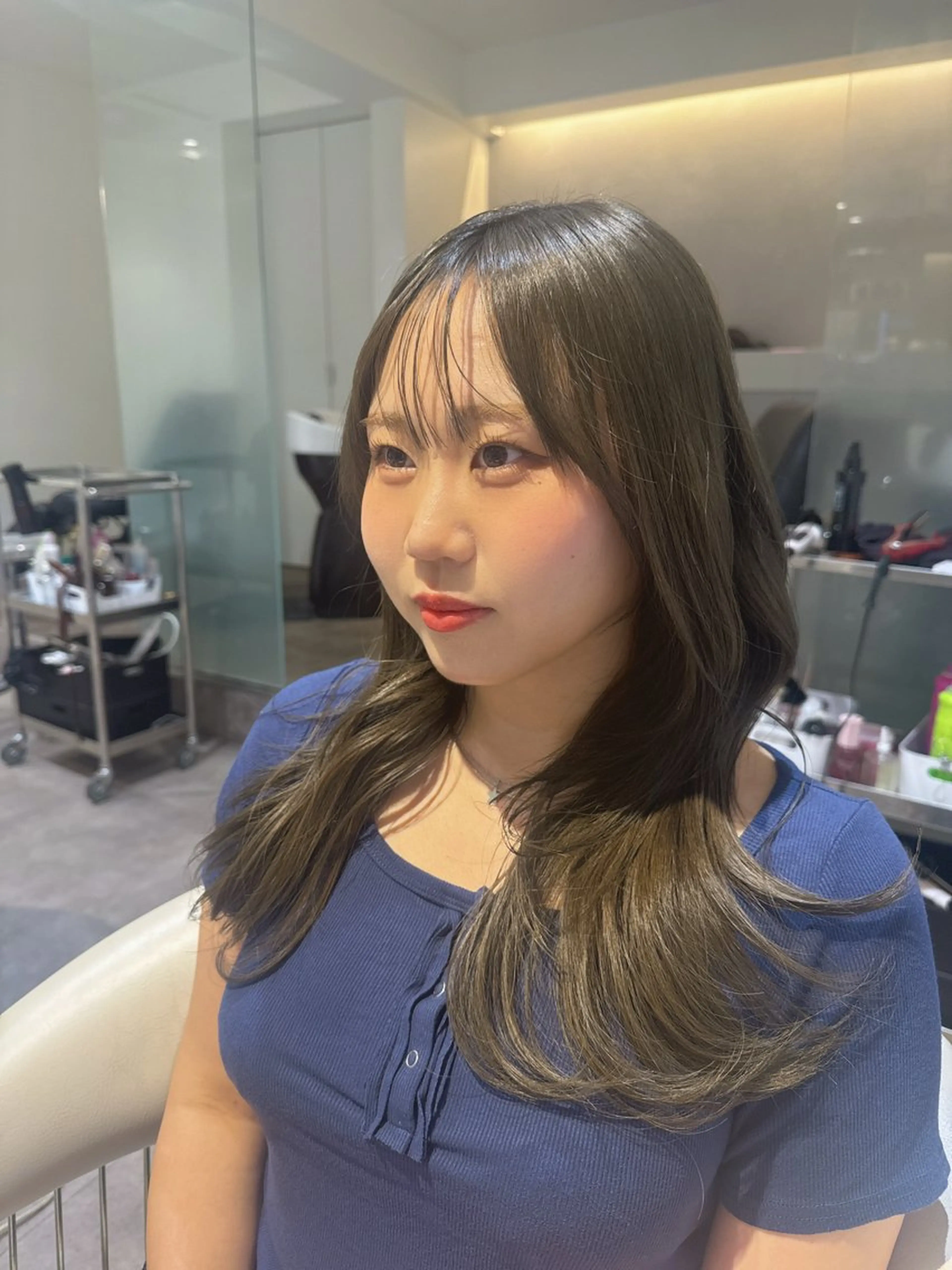 ミディアム カラー 黒髪 ブリーチ 透明感カラー ブリーチなしカラー 卒業式のヘアスタイル カット ヘアカラー トリートメント 原宿/美髪カラー 🫧TAISEIのヘアスタイル