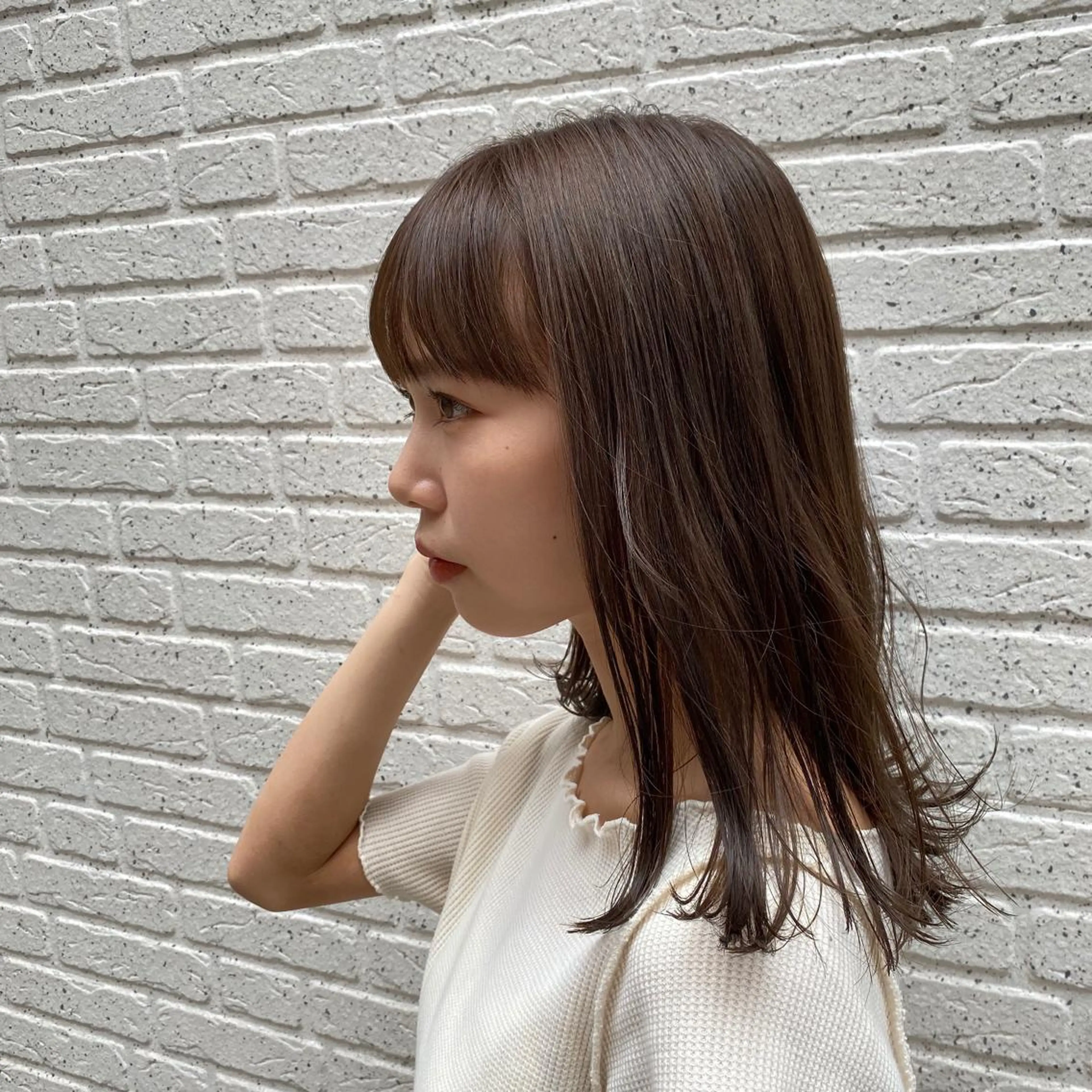 ミディアム カラー hair & fashion shiomi H 【ヘアー アンド ファッション シオミエイチ】所属・堀尾 愛莉のヘアスタイル