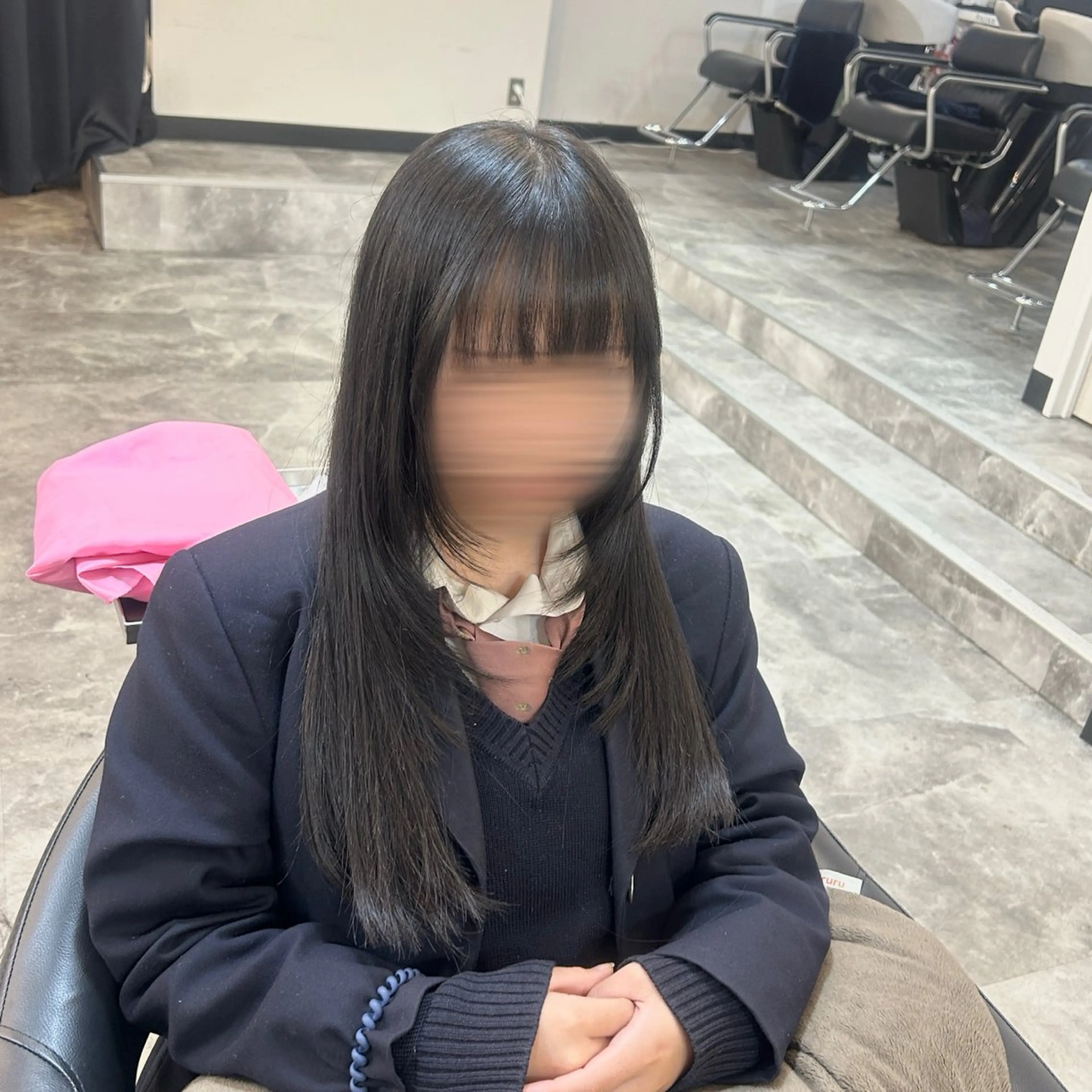 ロング 顔まわりレイヤー 顔周りカット レイヤーカット ロング ✂️カットモデル 無料🫧ﾐﾕｳ🫧のヘアスタイル