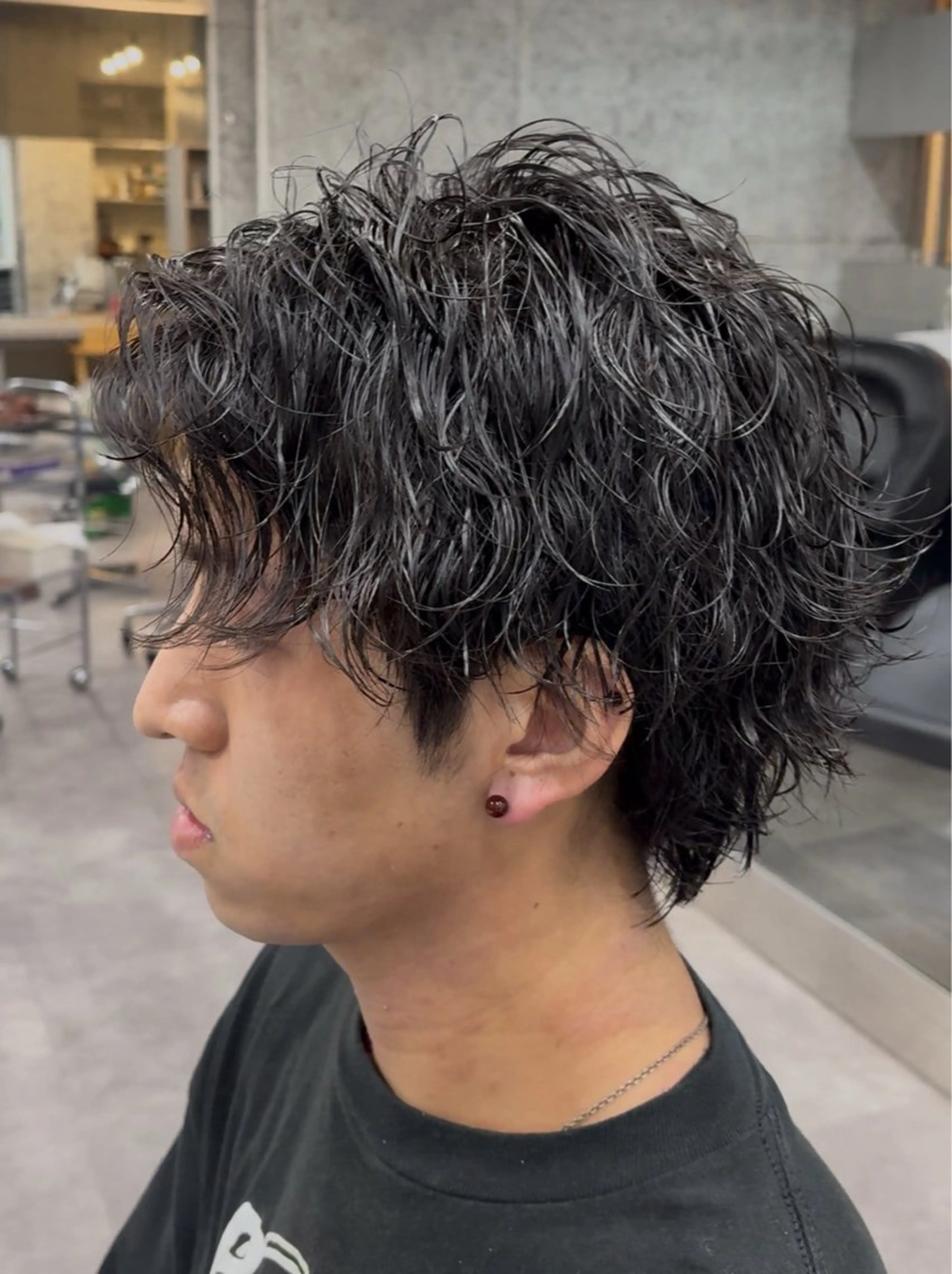 パーマ メンズ 波巻きパーマ カット パーマ トリートメント テテ風パーマ/ シャドウパーマ/廣田のヘアスタイル