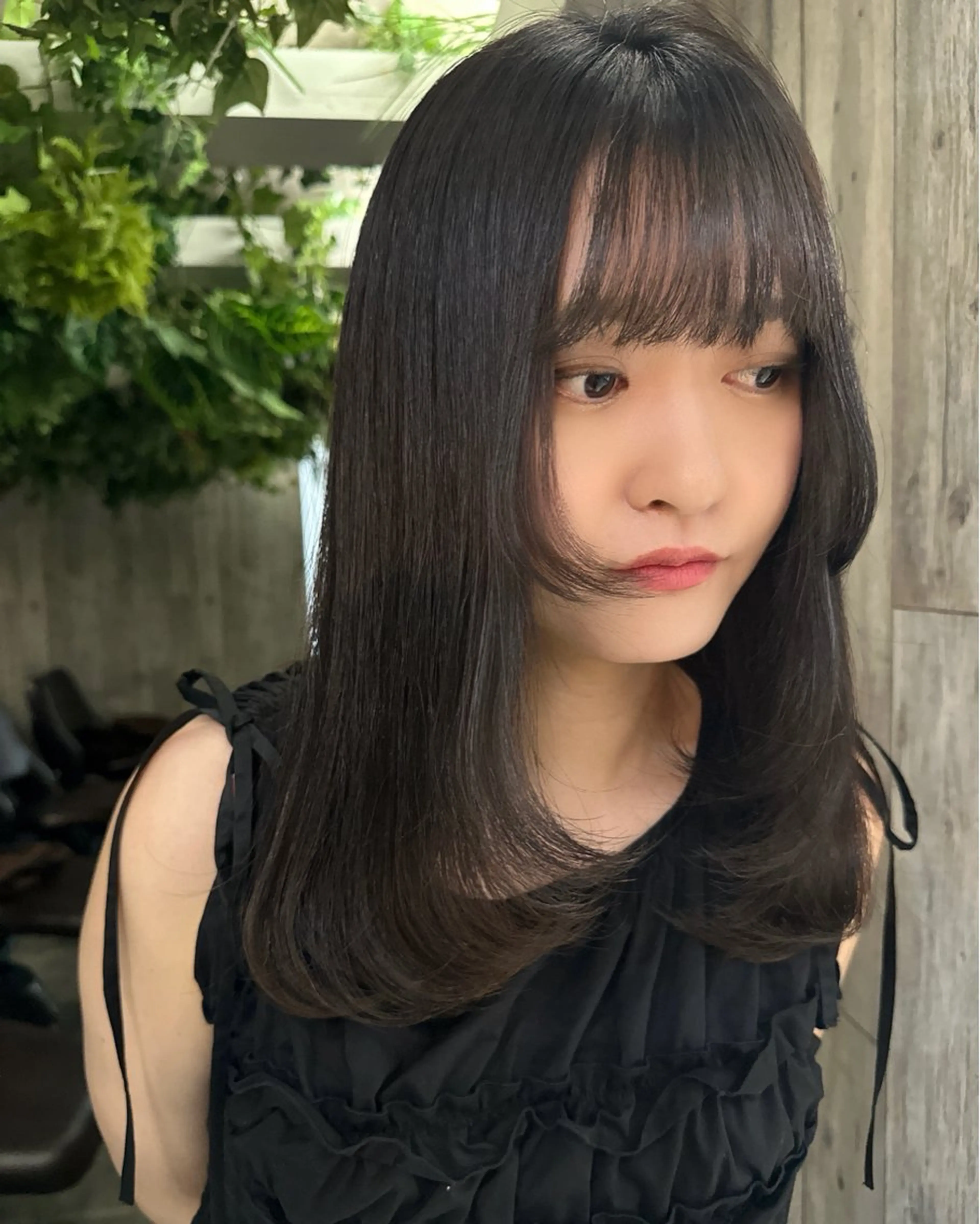 ミディアム カット ヘアカラー 艶カラー/フェイス レイヤー/たむのヘアスタイル