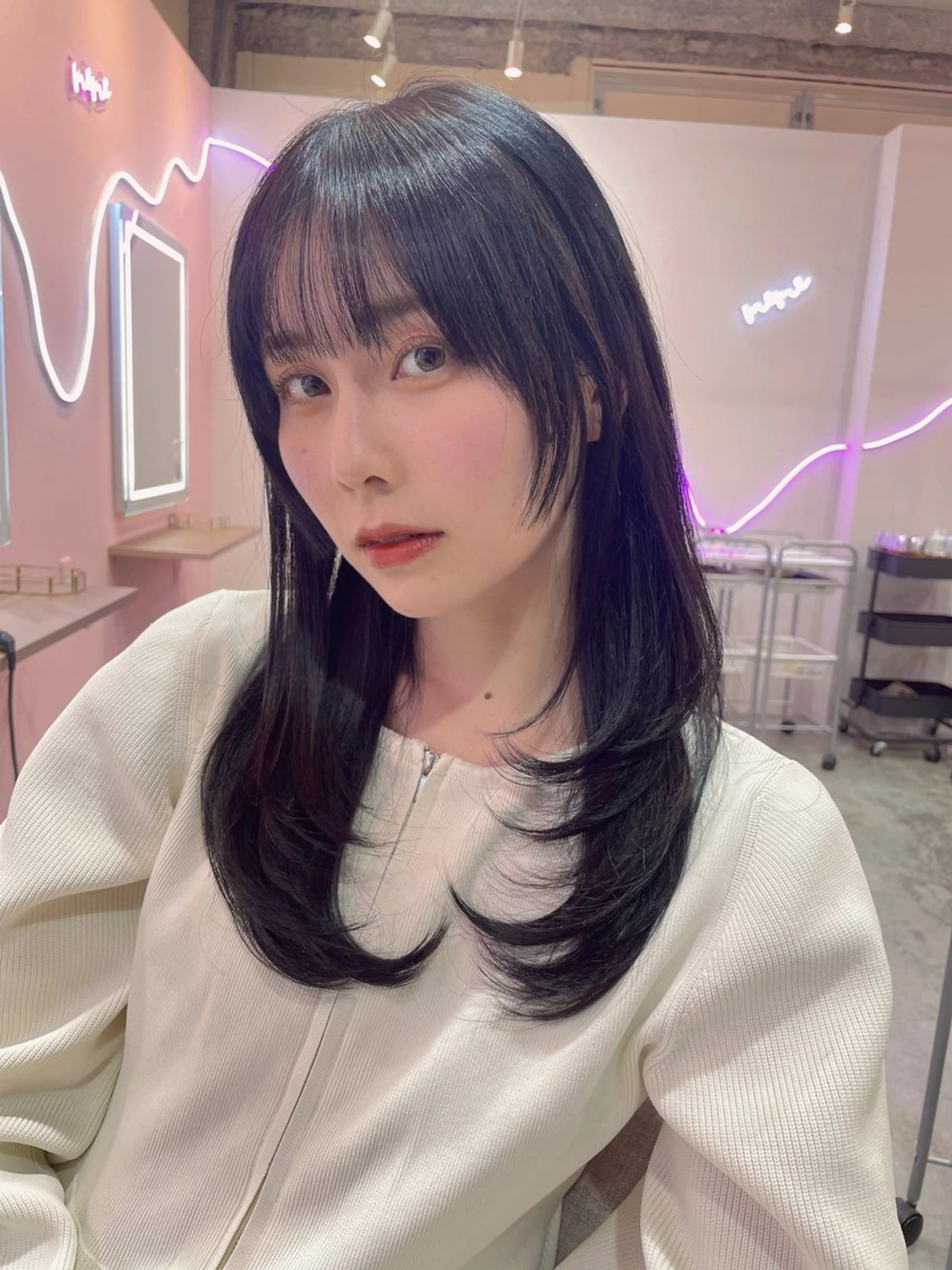 ロング カラー wixy    mimi所属・透明感カラーの人 ベージュの王様のヘアスタイル