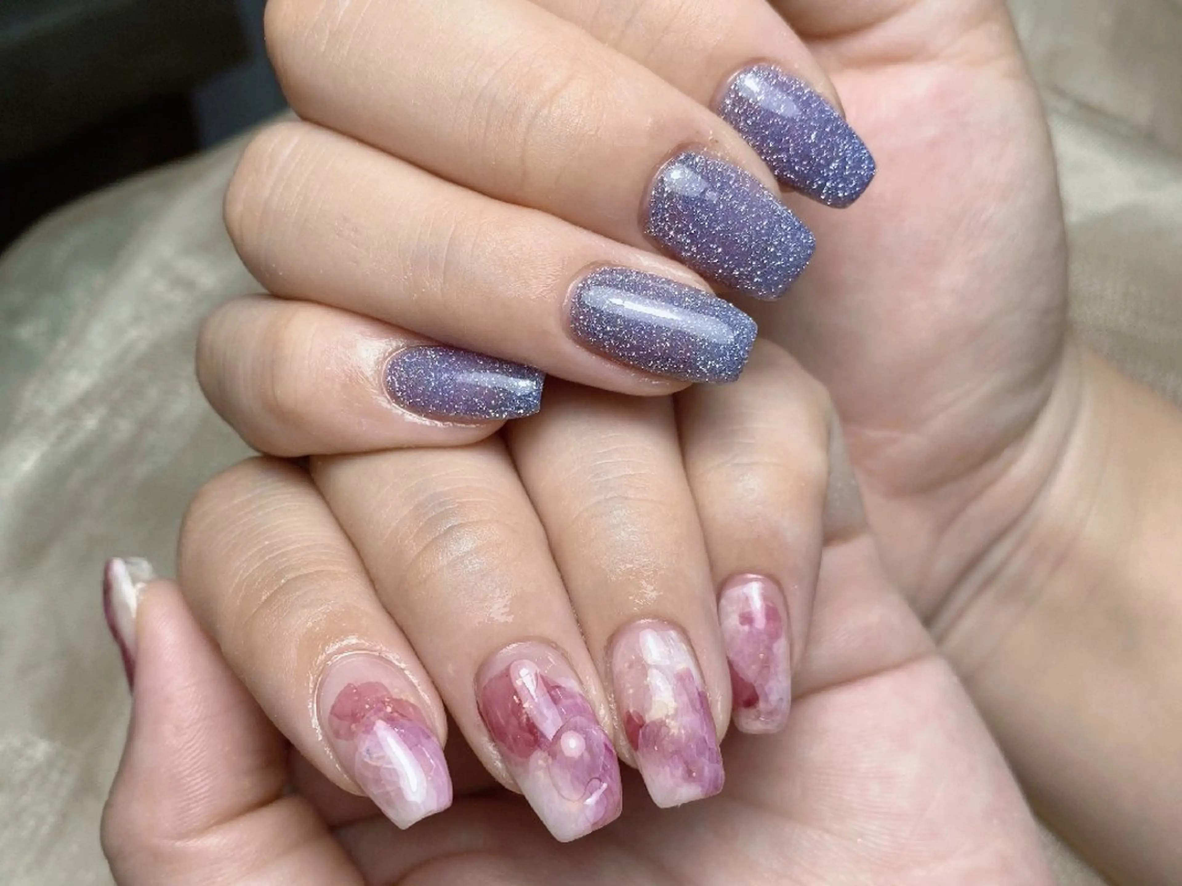 ネイル フラッシュネイル ニュアンスネイル 夏ネイル ハンドネイル UM Nail Salonのネイルデザイン