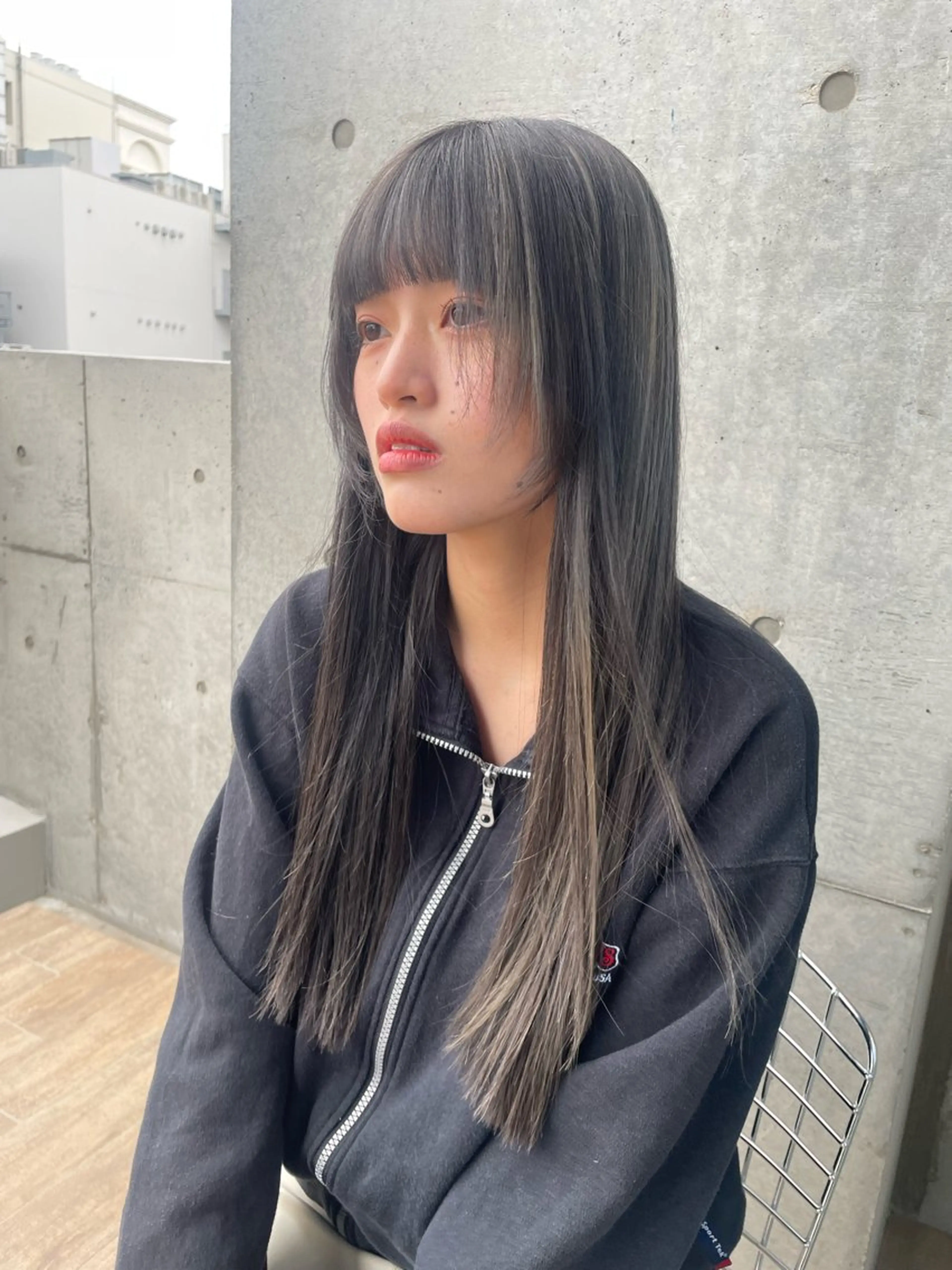 ロング カラー ブリーチ デザインカラー ハイライトカラー ハイライト 薬院浄水通/ショート /ボブ/rukaのヘアスタイル