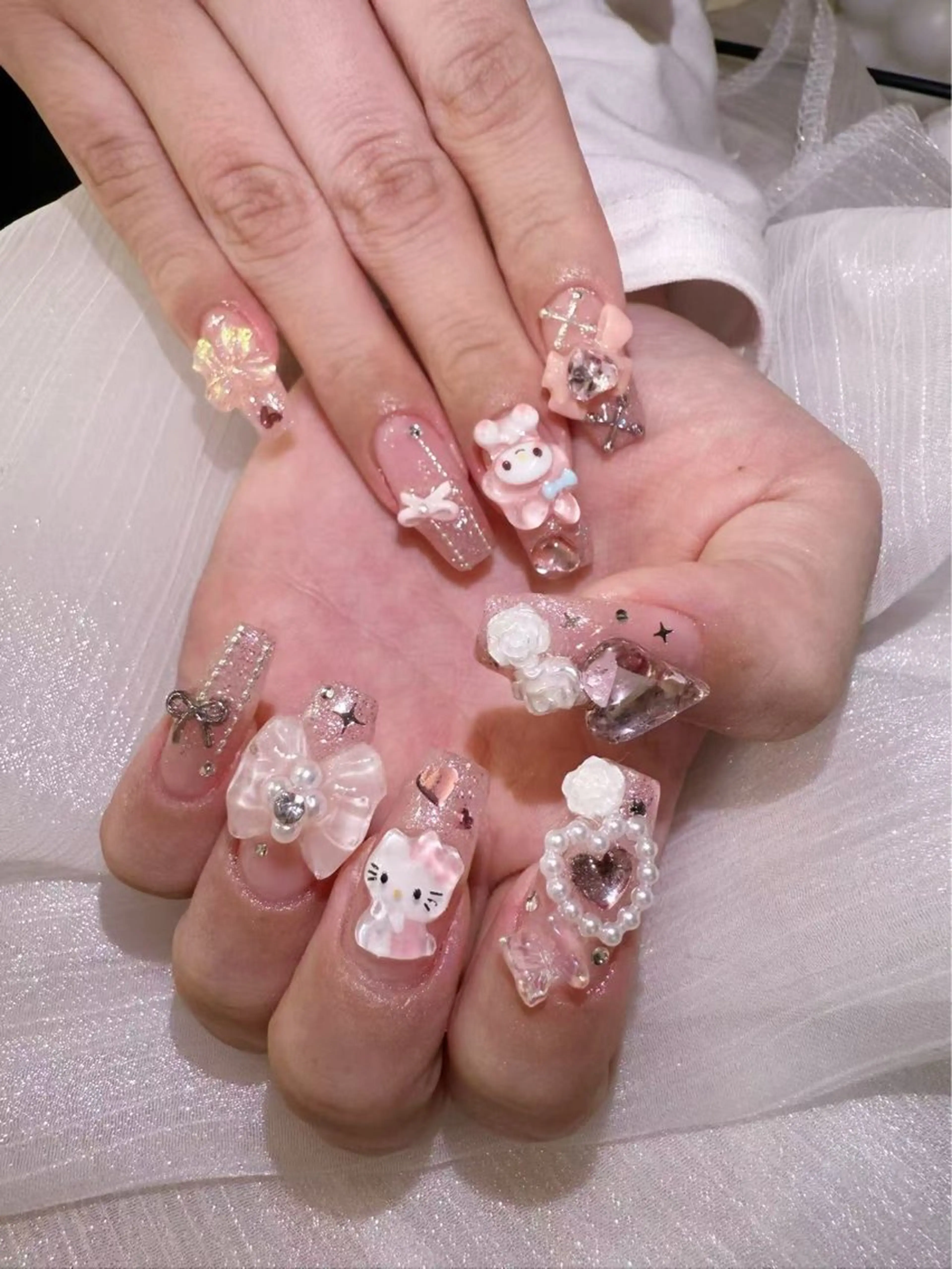 ネイル アートネイル フットネイル ジェルネイル ハート マグネットネイル Babarla Nailのネイルデザイン