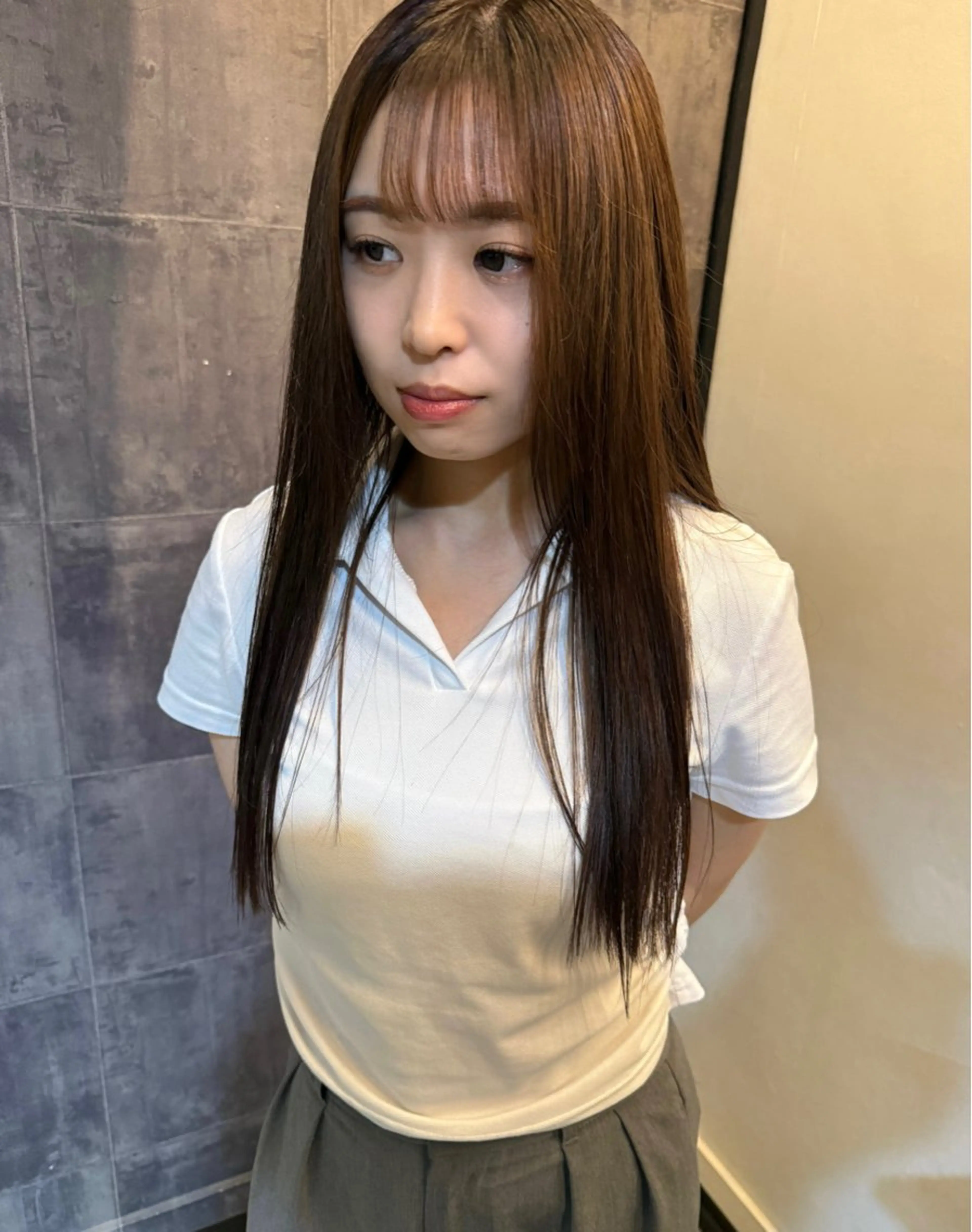 ロング カラー ヘアカラー トリートメント 森国 凜 /広島美容院のヘアスタイル