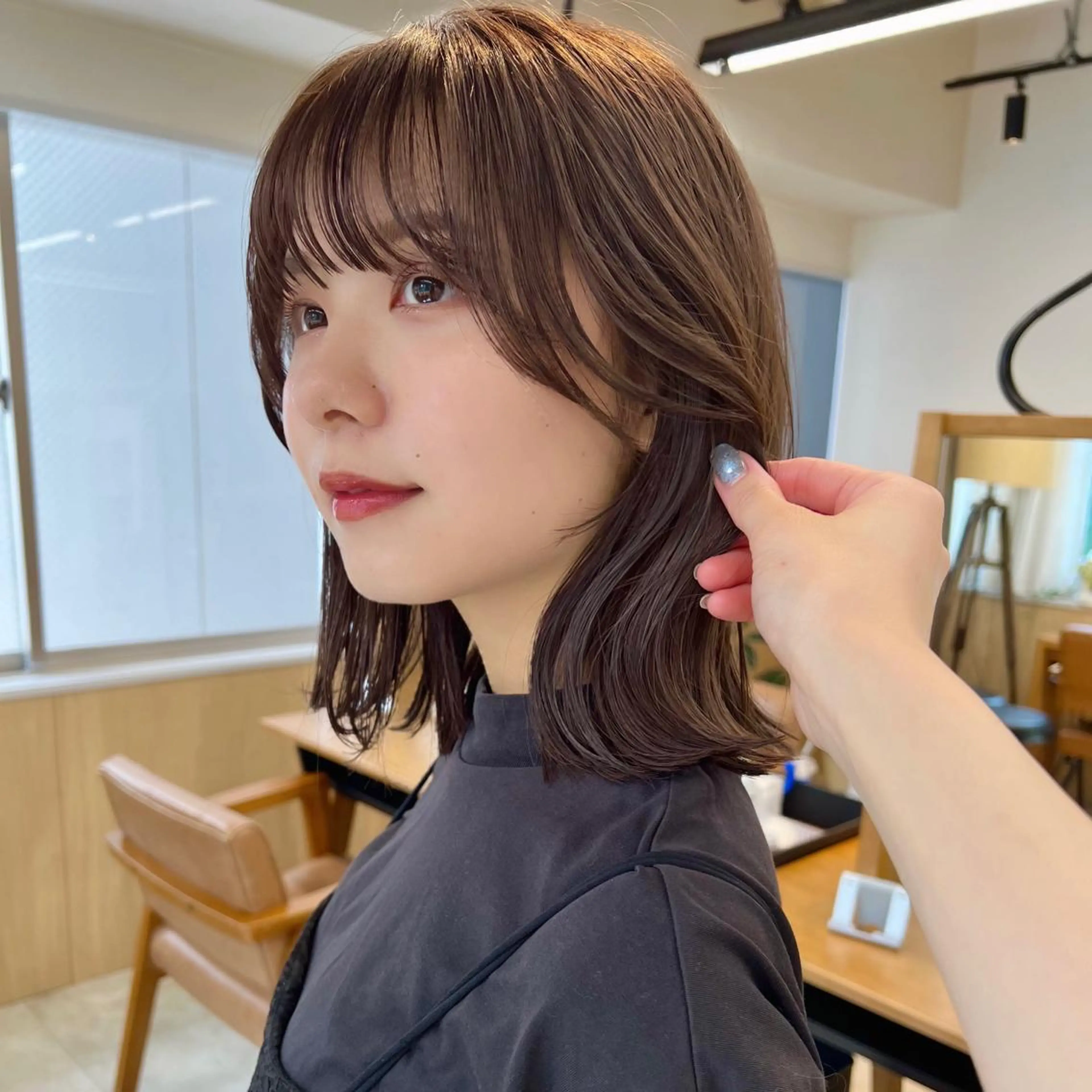 ミディアム カラー ブラウンカラー マロンブラウン 髪質改善 ✨️今だけ無料✨️ 鶴田みなみのヘアスタイル