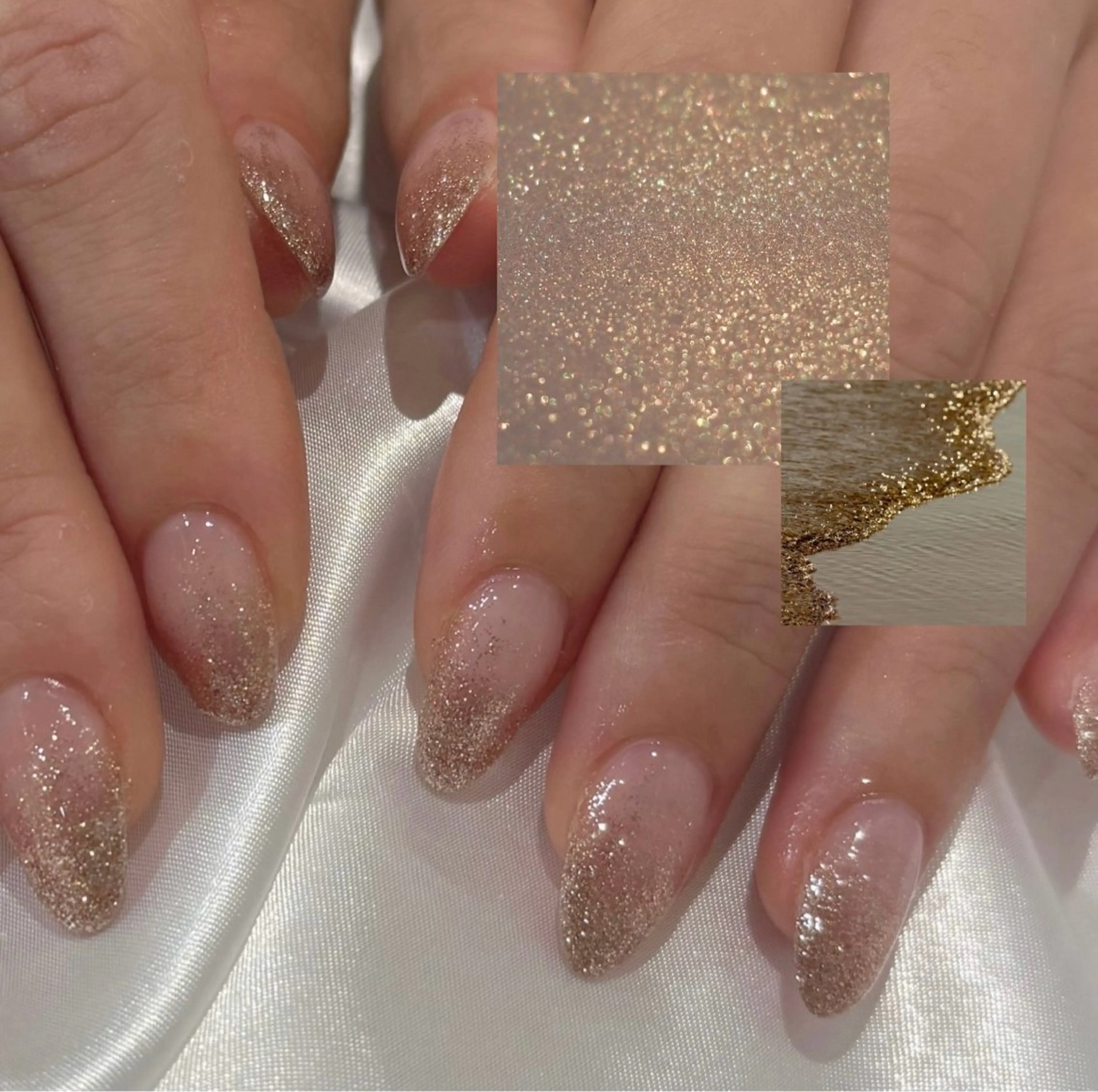 【ハンドモデル特価🫧】パラジェル使用🪽ラメグラデーションネイル✨✨の写真