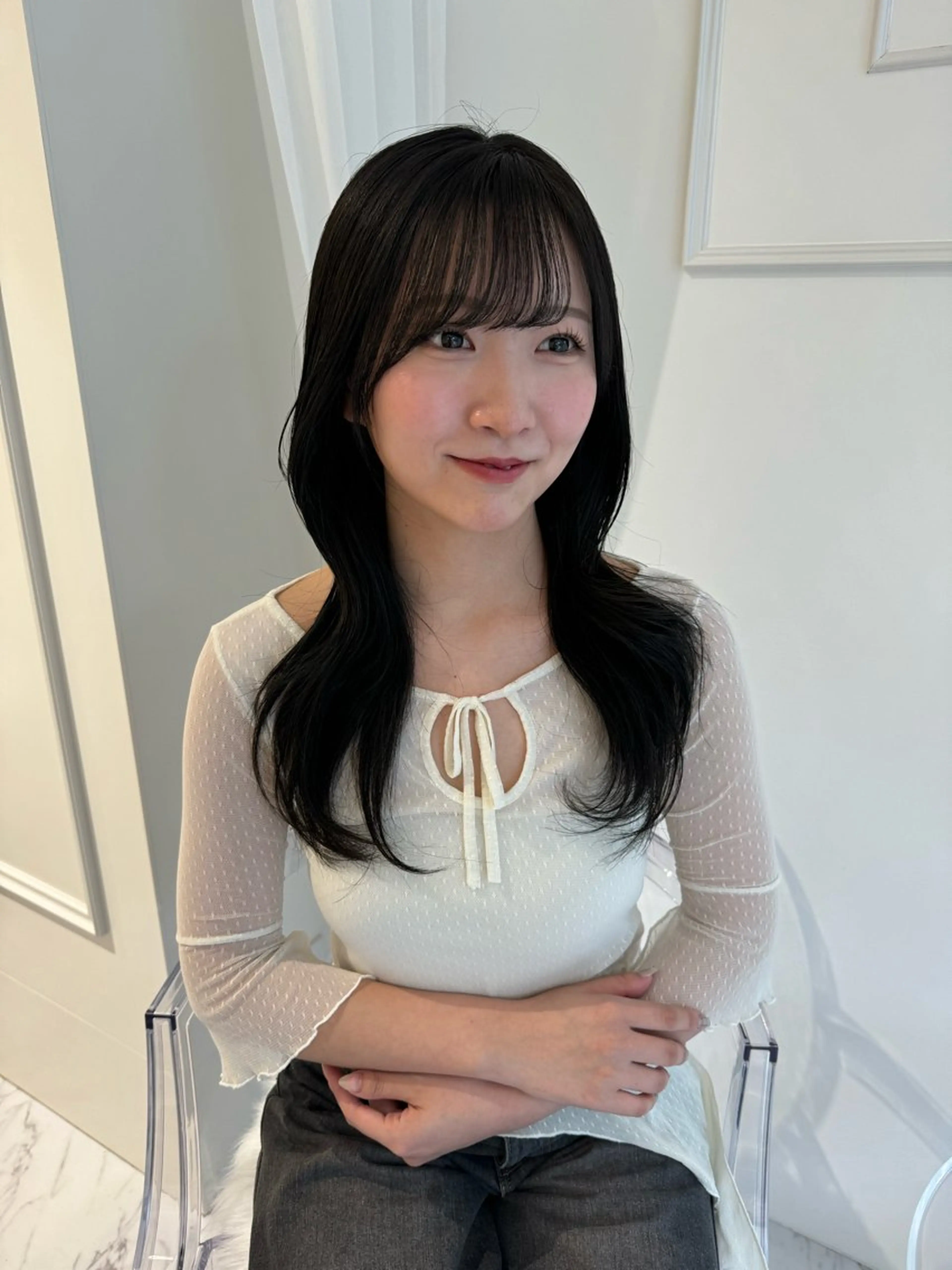 ロング カラー カット ヘアカラー ParveMix🍀 藤原愛未のヘアスタイル