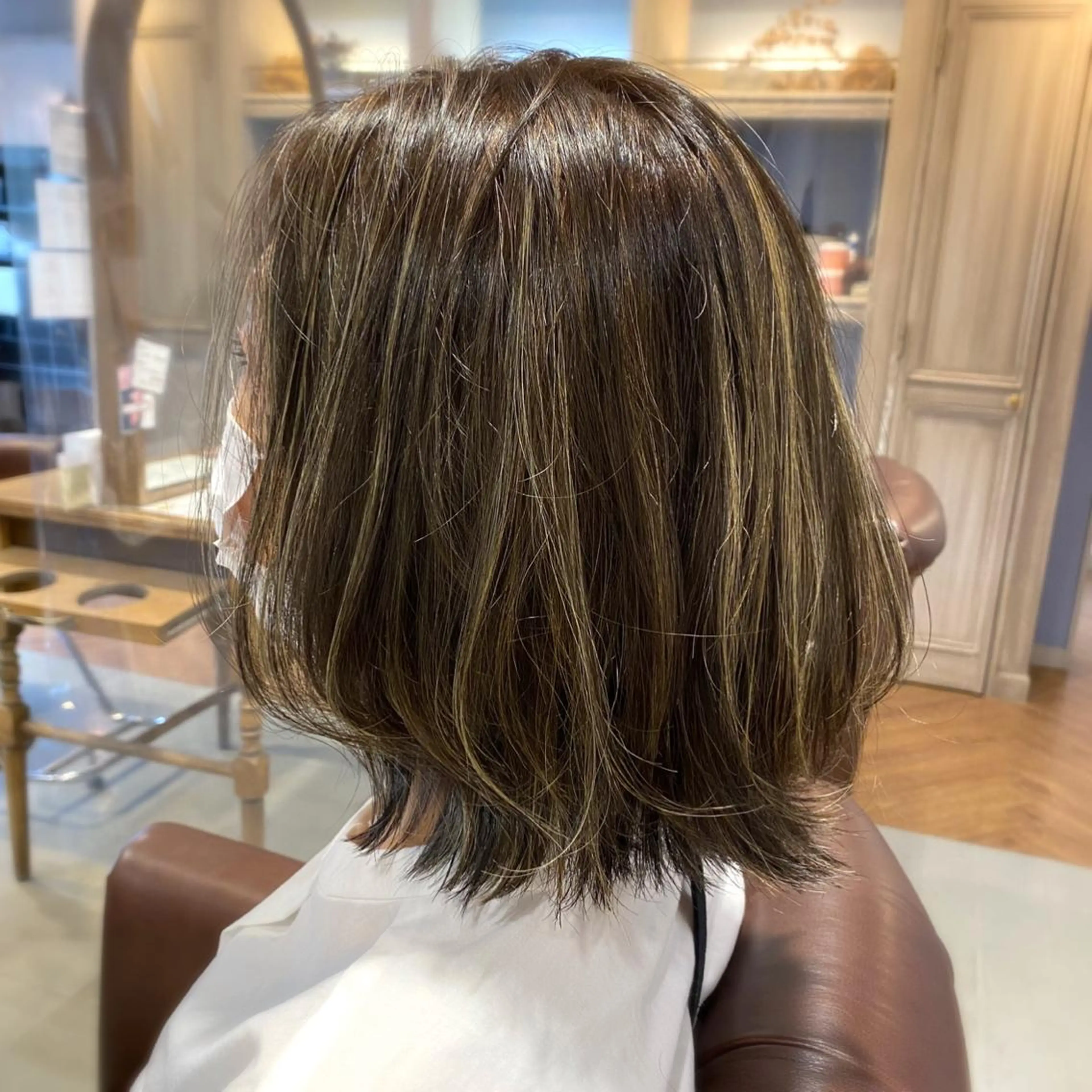 ミディアム カラー メンズパーマ 西條真治のヘアスタイル