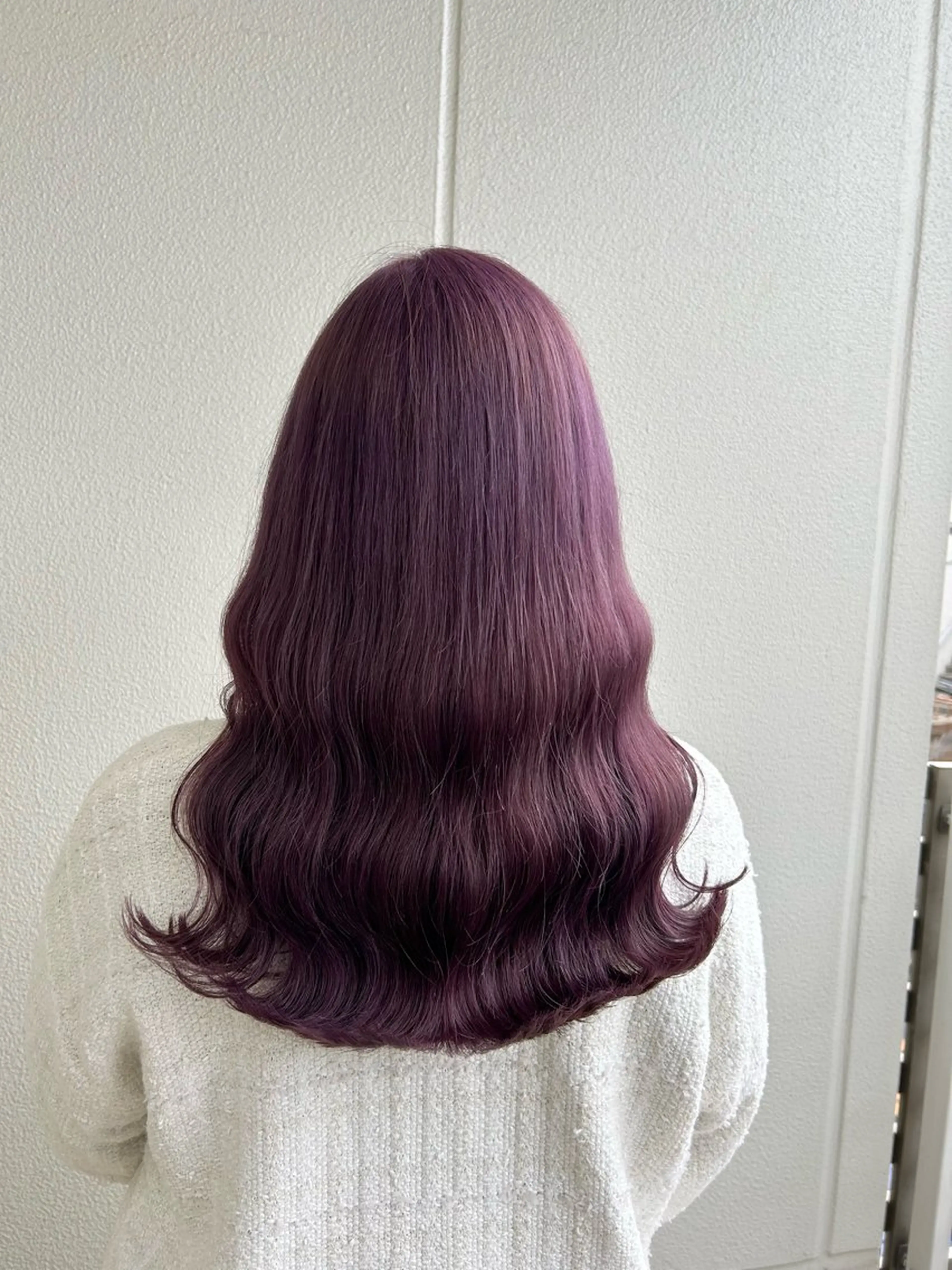 ロング カラー ラベンダーカラー ピンクカラー ピンクラベンダー 🍑韓国艶髪🇰🇷 店長【桑原ユキネ】のヘアスタイル