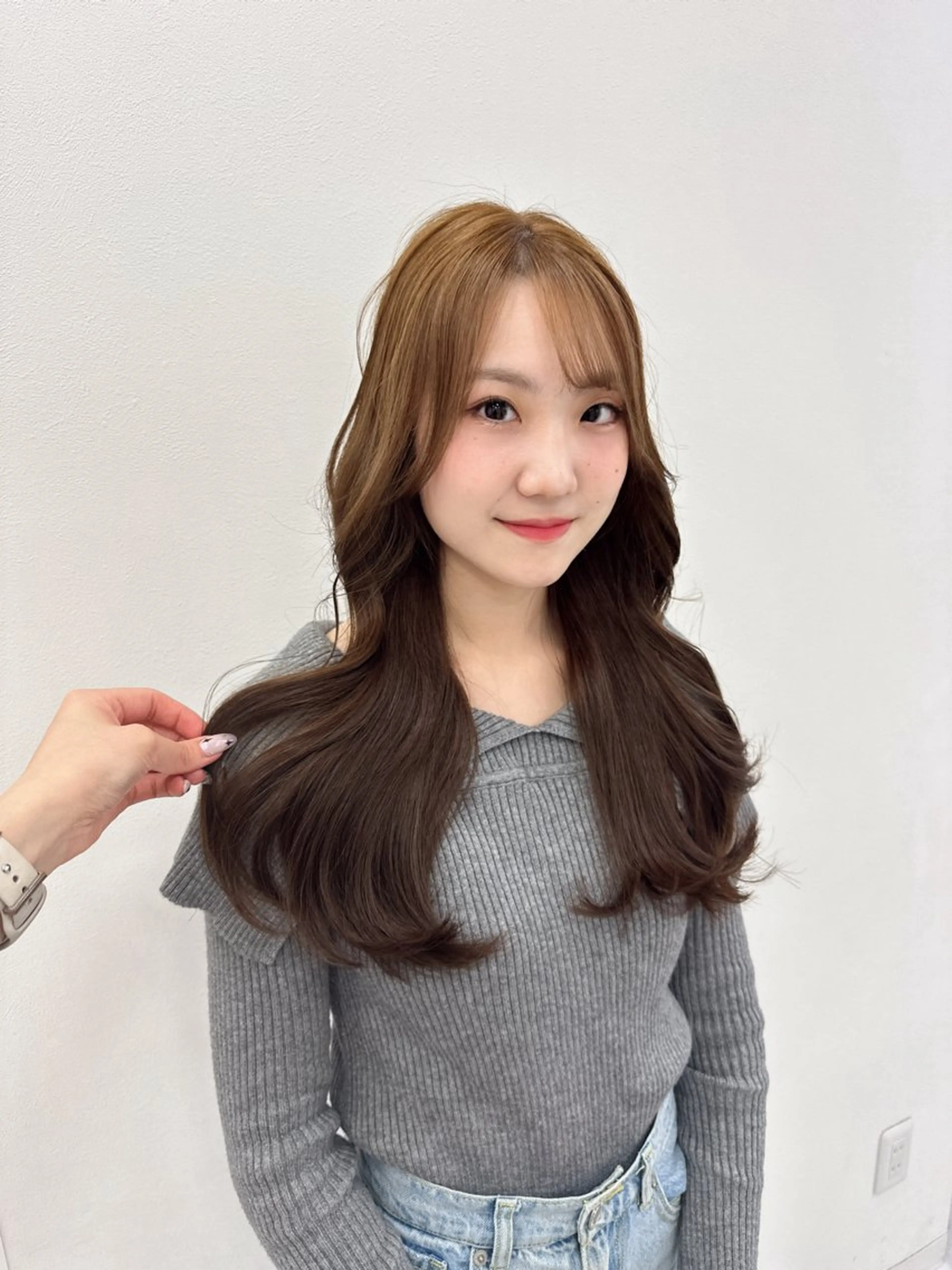 ロング カラー パーマ ヘアアレンジ メンズ キッズ ♥️韓国ヘア レイヤー♥️ゆりのヘアスタイル