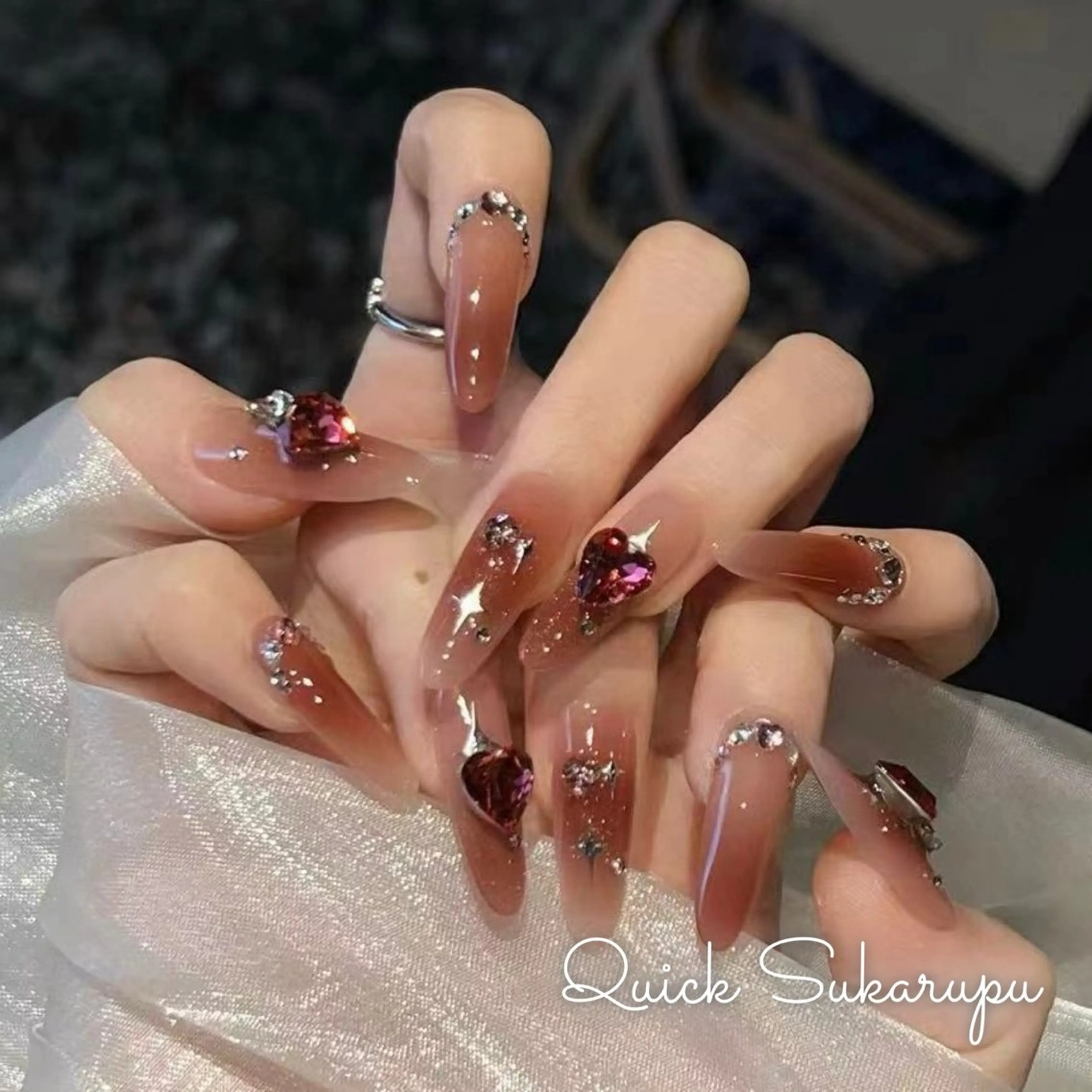 ロング日本初時短施術プレミアム定額現品ネイルチップ¥7980(オフなし)の写真