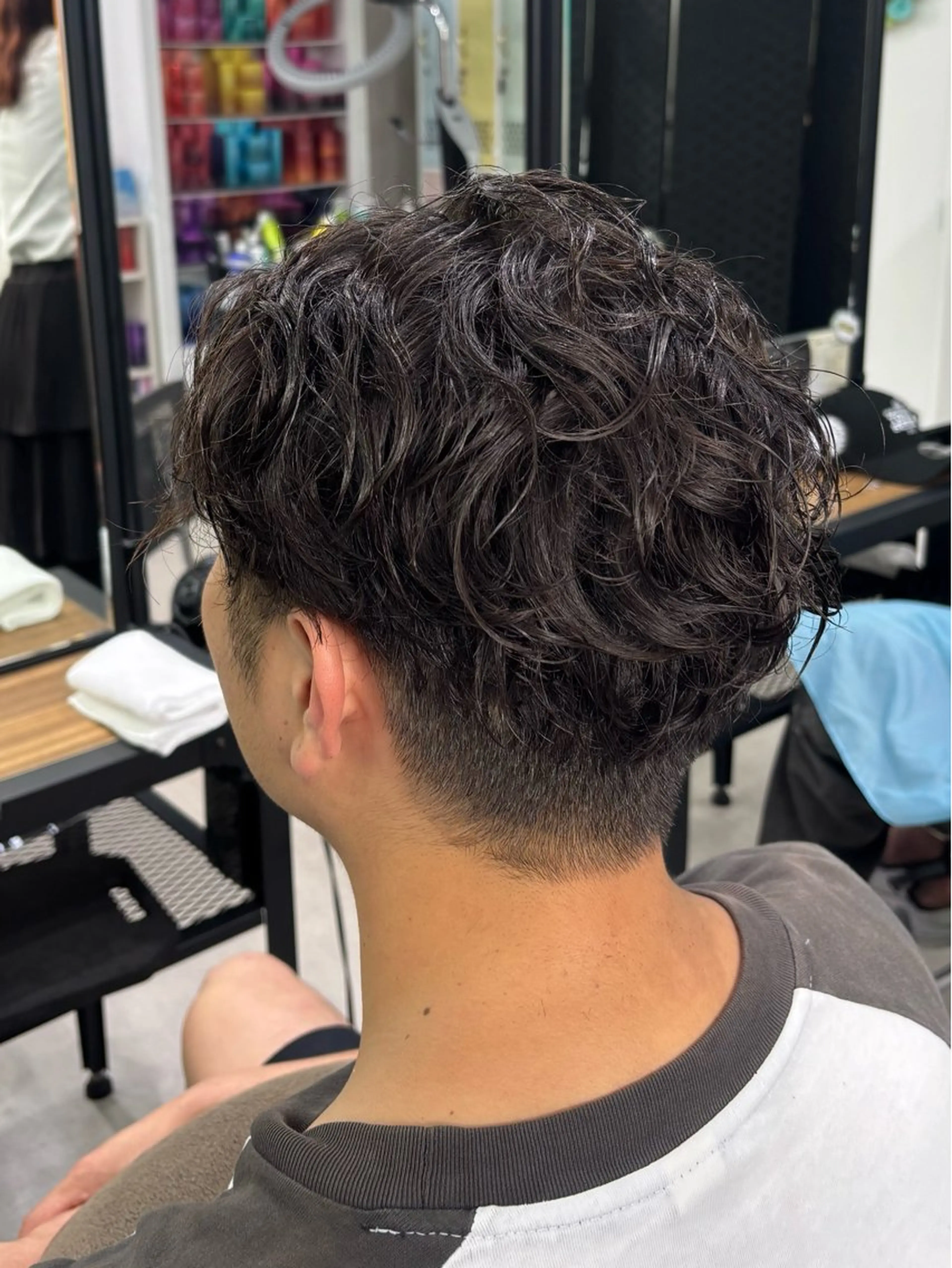 ショート パーマ メンズ レディースカット無料 ゆうな🐇のヘアスタイル