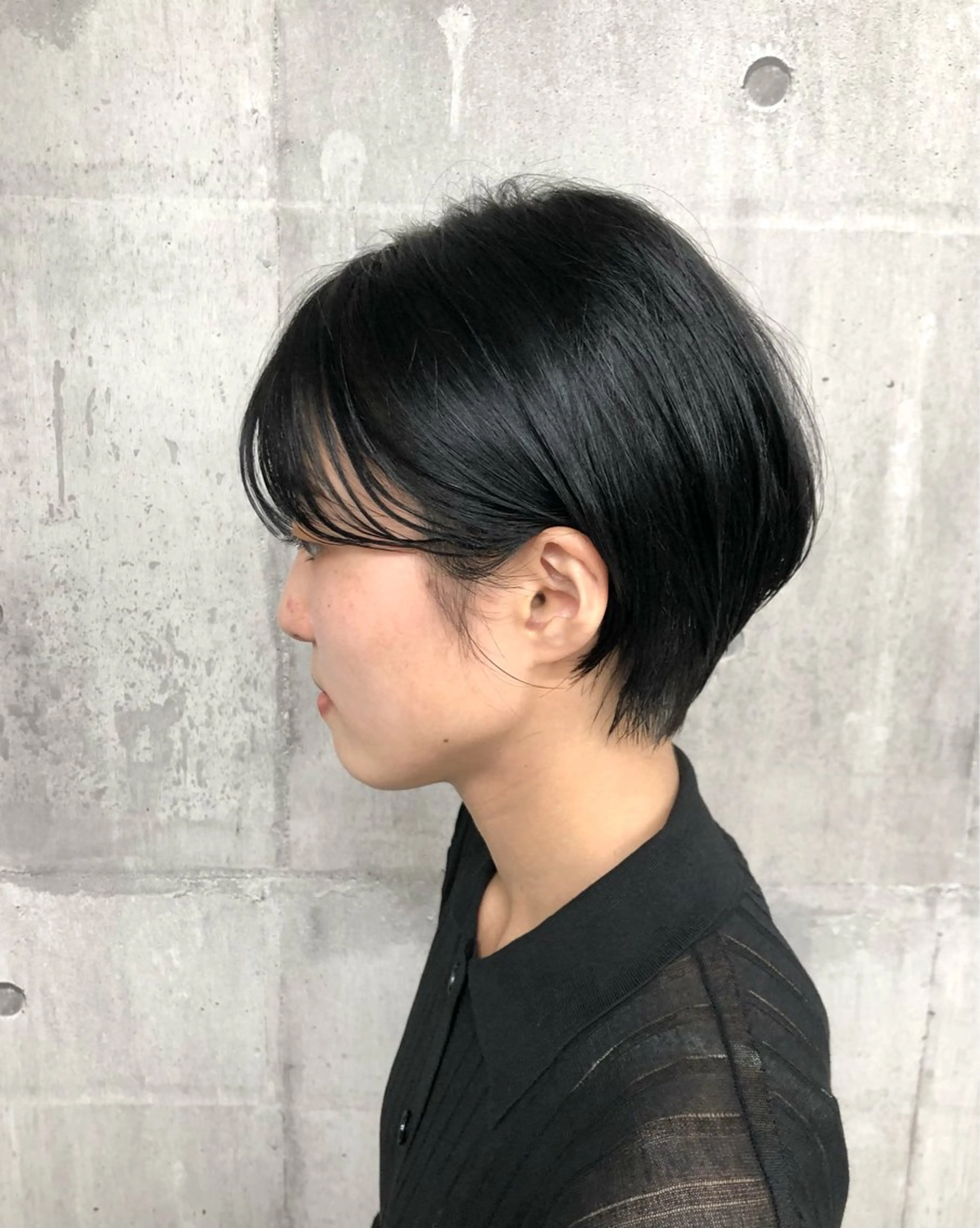 ショート カラー 黒髪 ブルーカラー ブルーブラック ショートヘア カット ヘアカラー ショート、韓国メンズ ヘアのかつらぎのヘアスタイル
