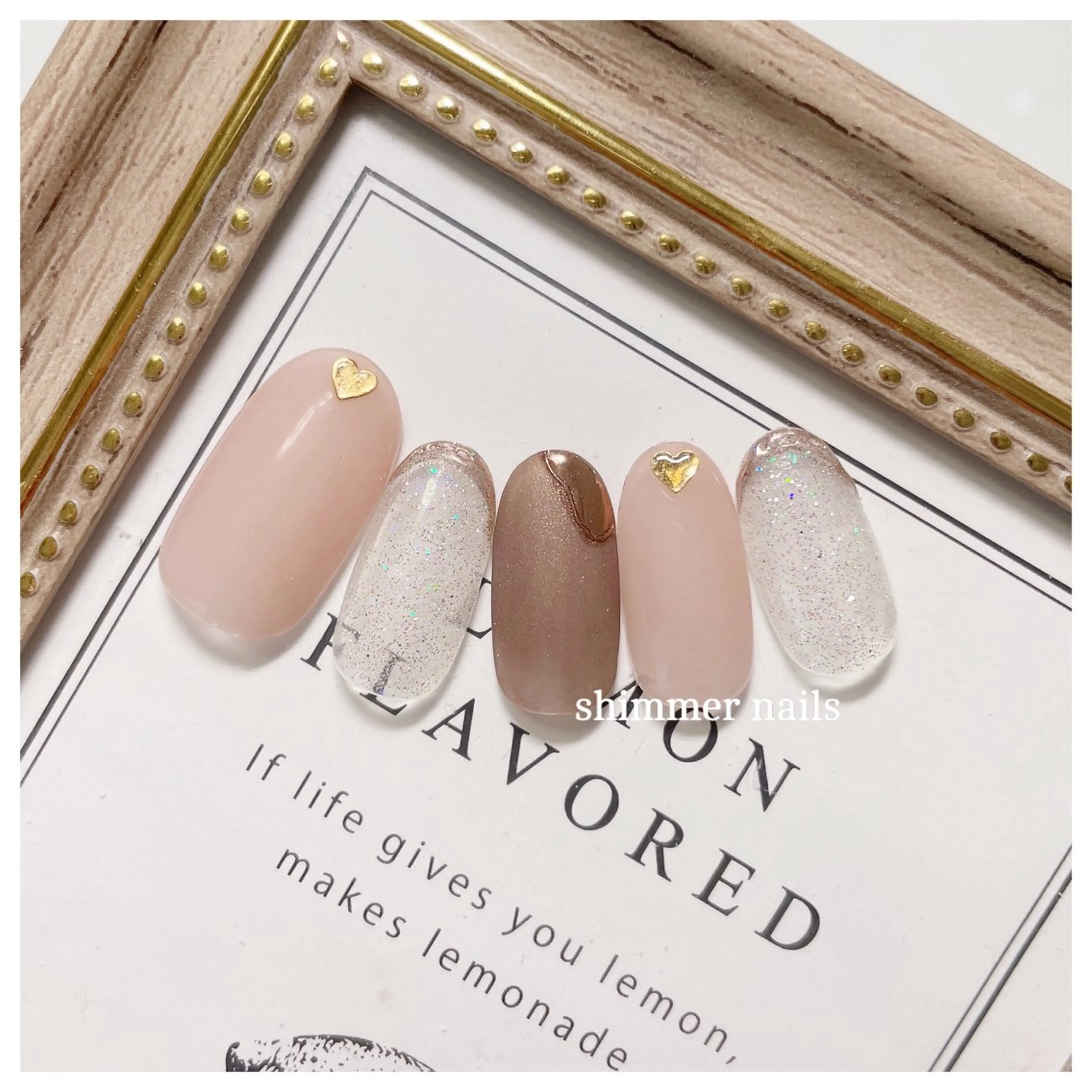 ネイル バレンタイン shimmer nailsのネイルデザイン