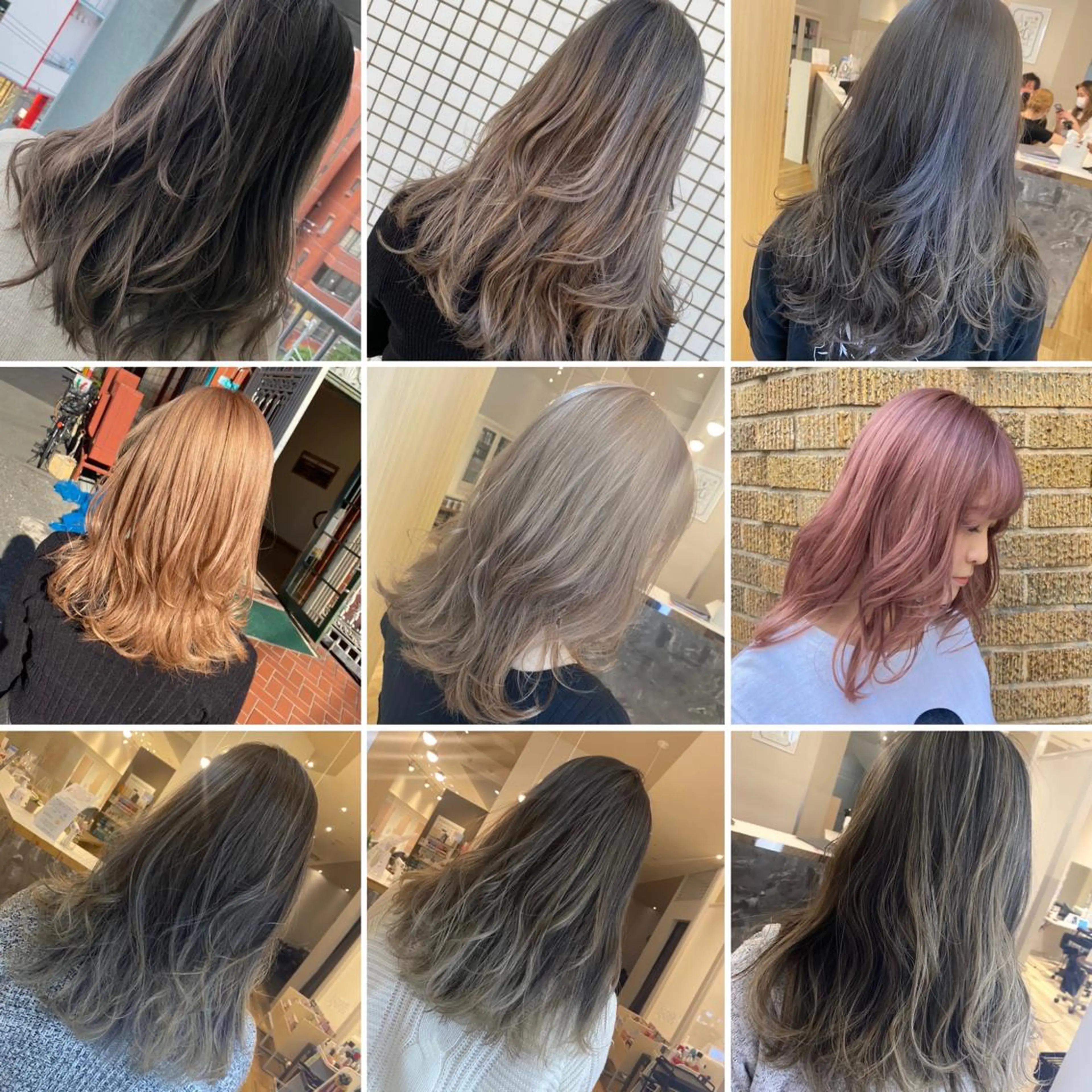 セミロング カラー カット ヘアカラー AVANCE京橋所属・ハイトーンヘア/ 島崎　タクミのヘアスタイル