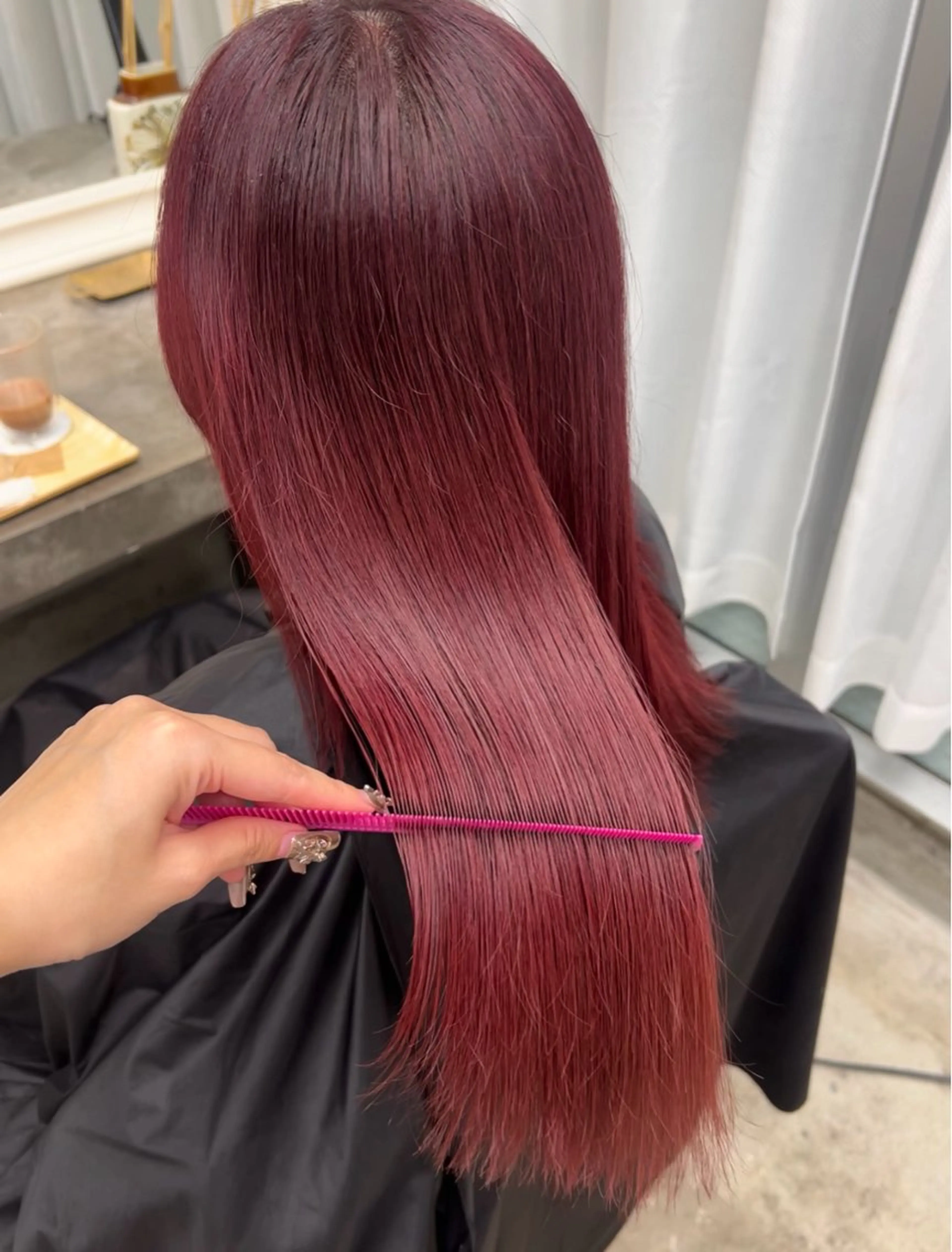 ロング カラー pia/リサコ ボブ/縮毛のヘアスタイル