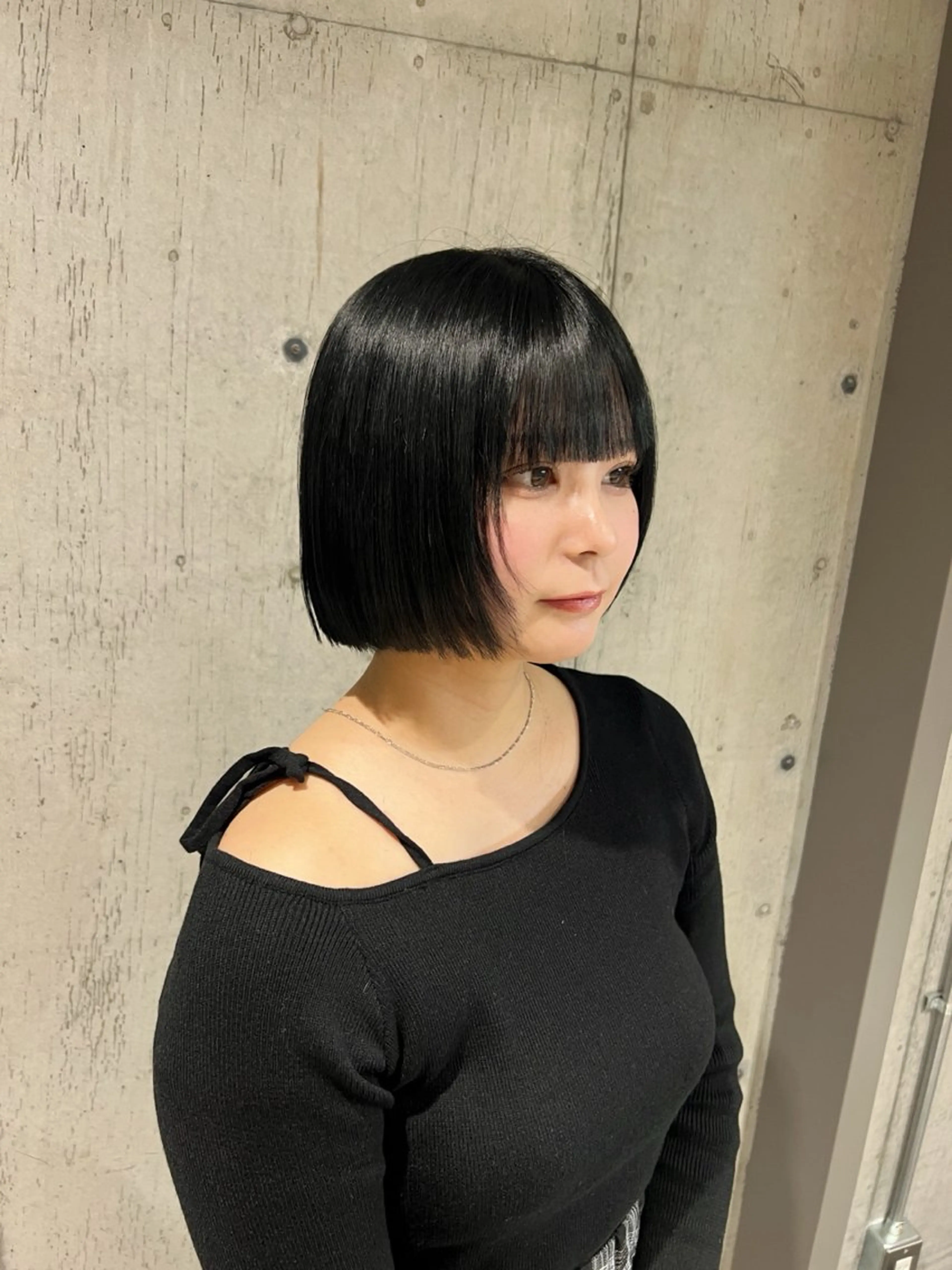 カラー 黒髪 ボブ カット ヘアカラー トリートメント 暖色magico/ レイヤーゆいかずきのヘアスタイル