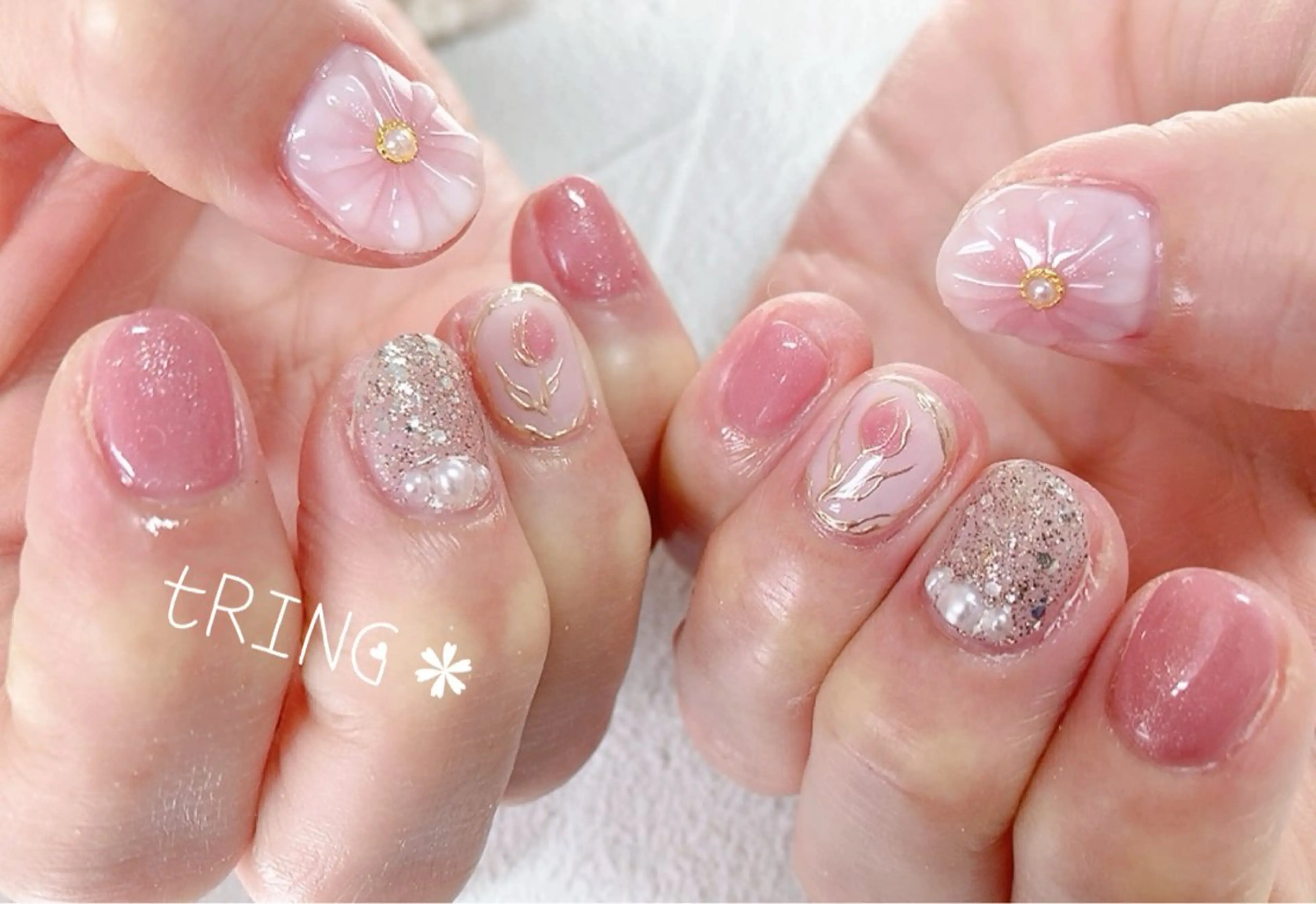 ネイル ハンドネイル tRING＊ しいの木台のネイルデザイン