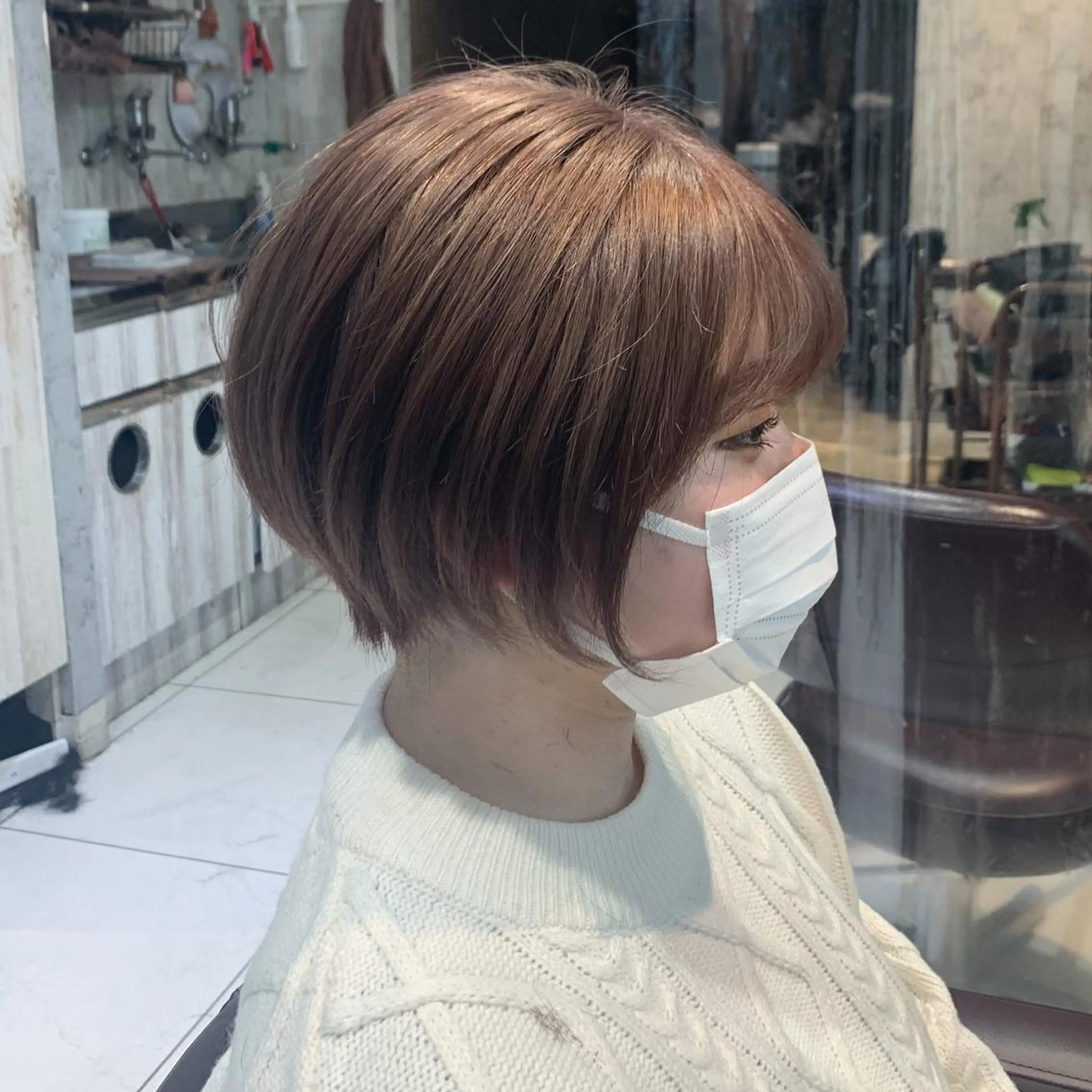 ショート カラー カット ヘアカラー トリートメント 美髪矯正&艶髪 髪質改善/川田のヘアスタイル