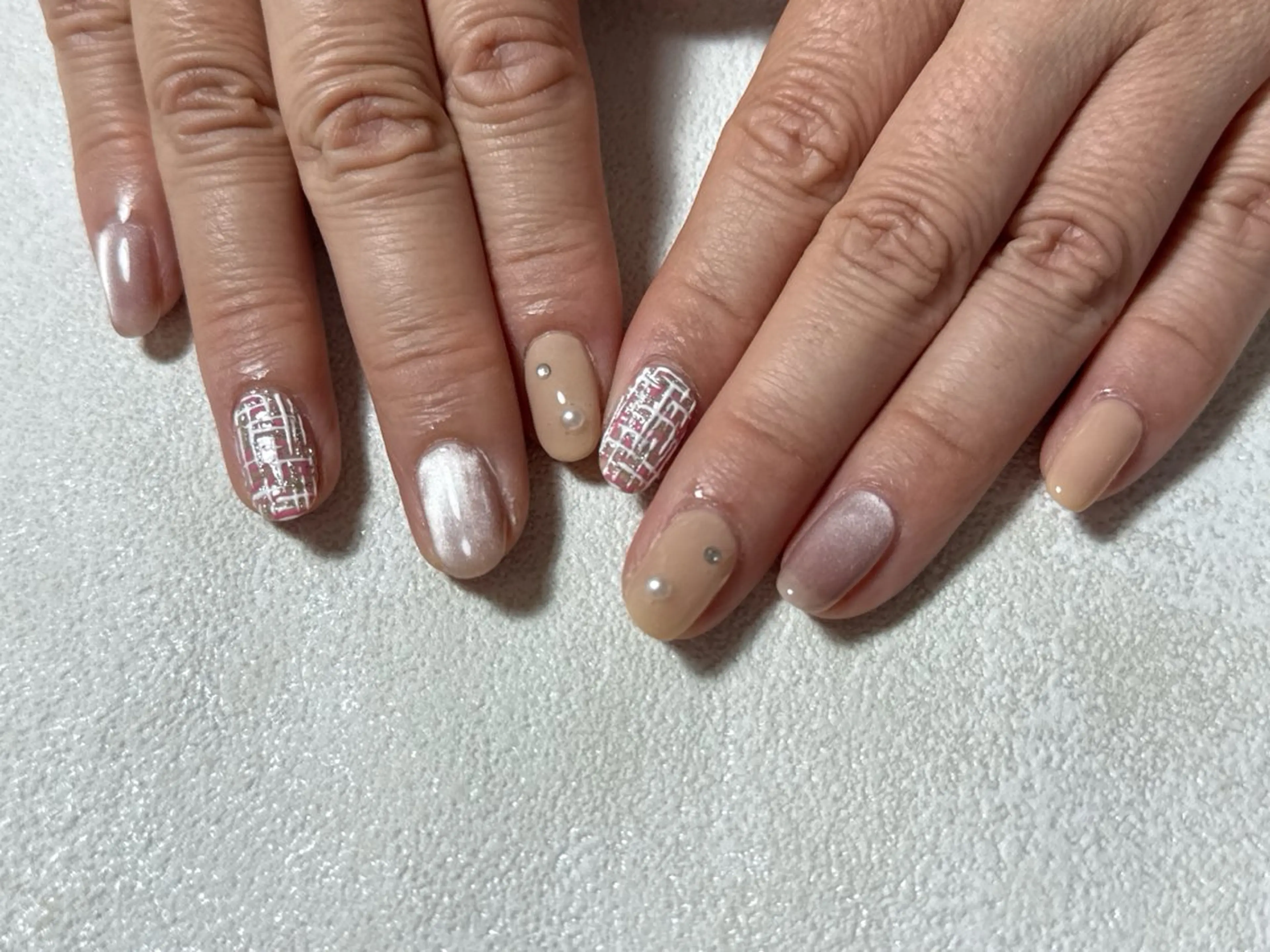 ネイル オーロラネイル フットネイル フレンチネイル ジェルネイル マグネットネイル ハンドネイル Mogu nail 二子玉川のネイルデザイン