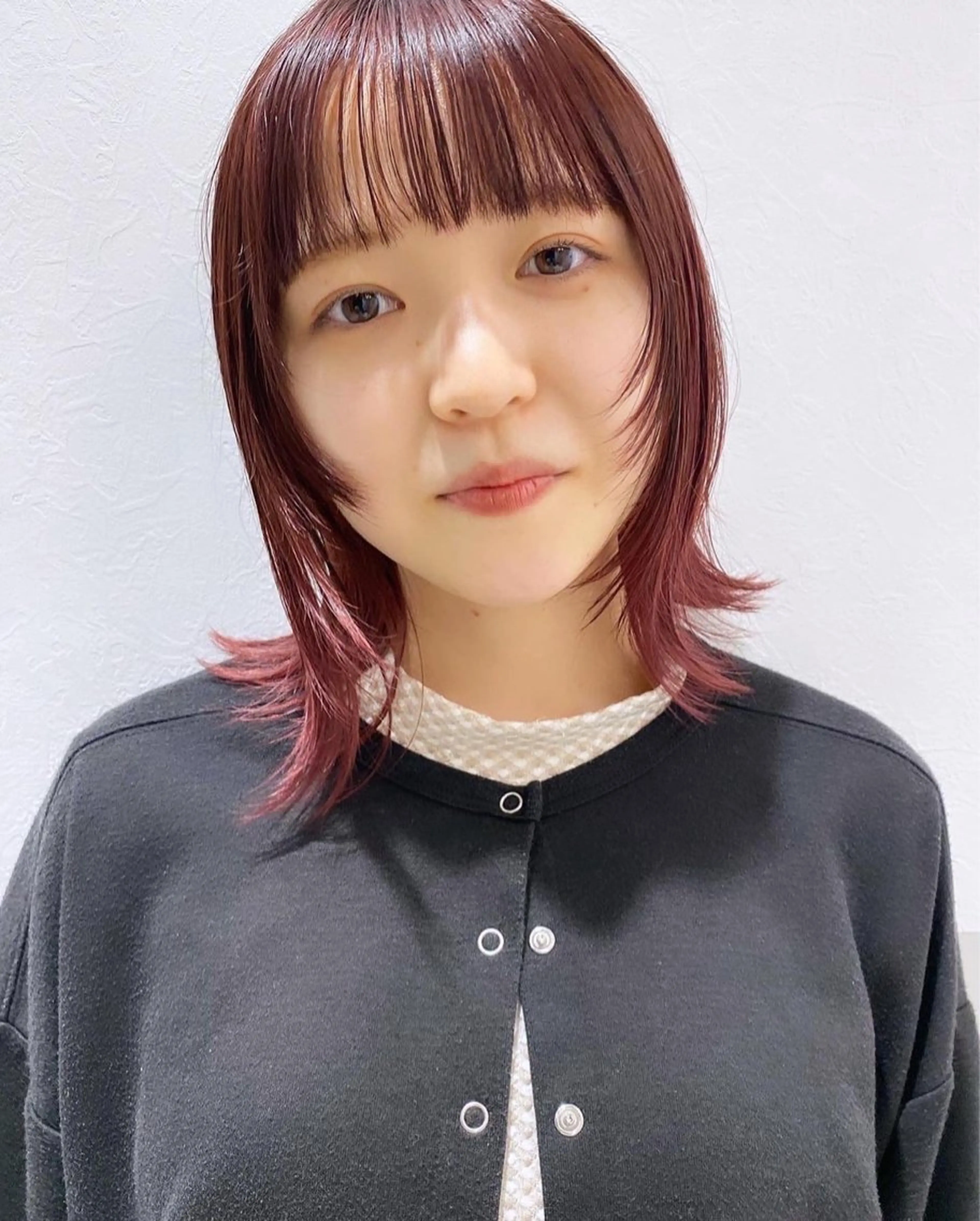 ミディアム カット ヘアカラー トリートメント ヘッドスパ 自由が丘最多の口コミ 美容師✨生板🌿のヘアスタイル